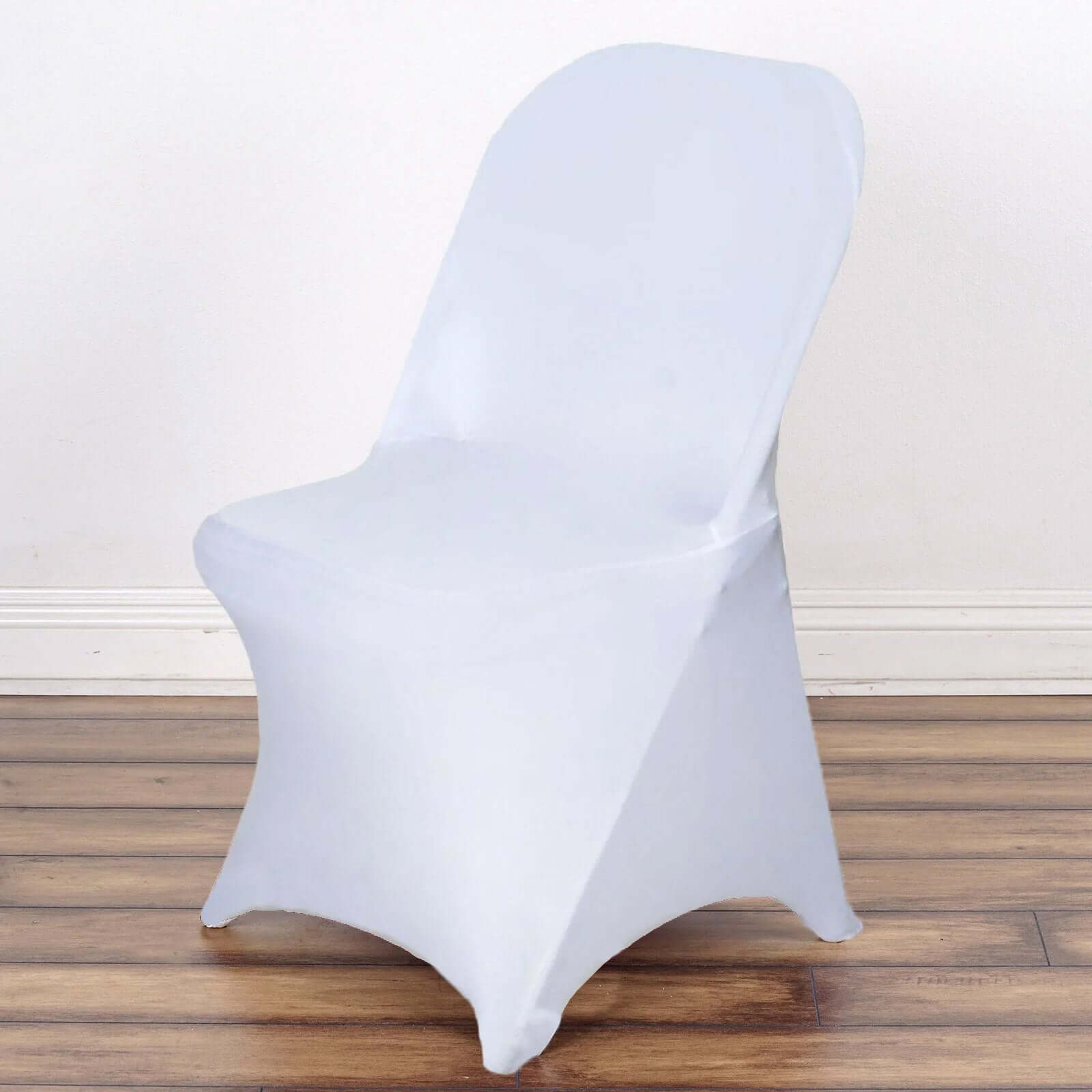 10 Pack Stretch Spandex Chair Covers White for Folding Chairs - Durable Perfectly 160GSM Fitted Slipcovers for Professional & Casual Events