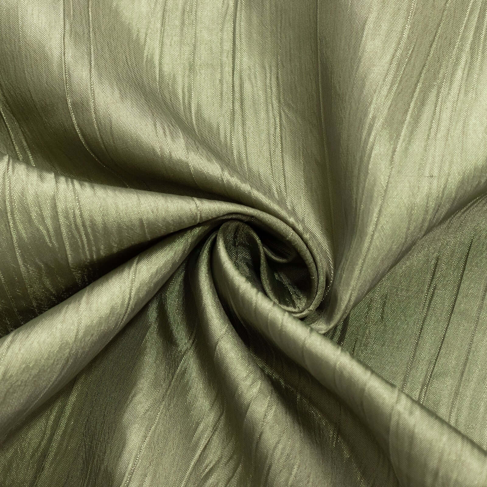 Taffeta 72x72 Table Overlay Square Tablecloth Dusty Sage Green - Accordion Crinkle Table Cover