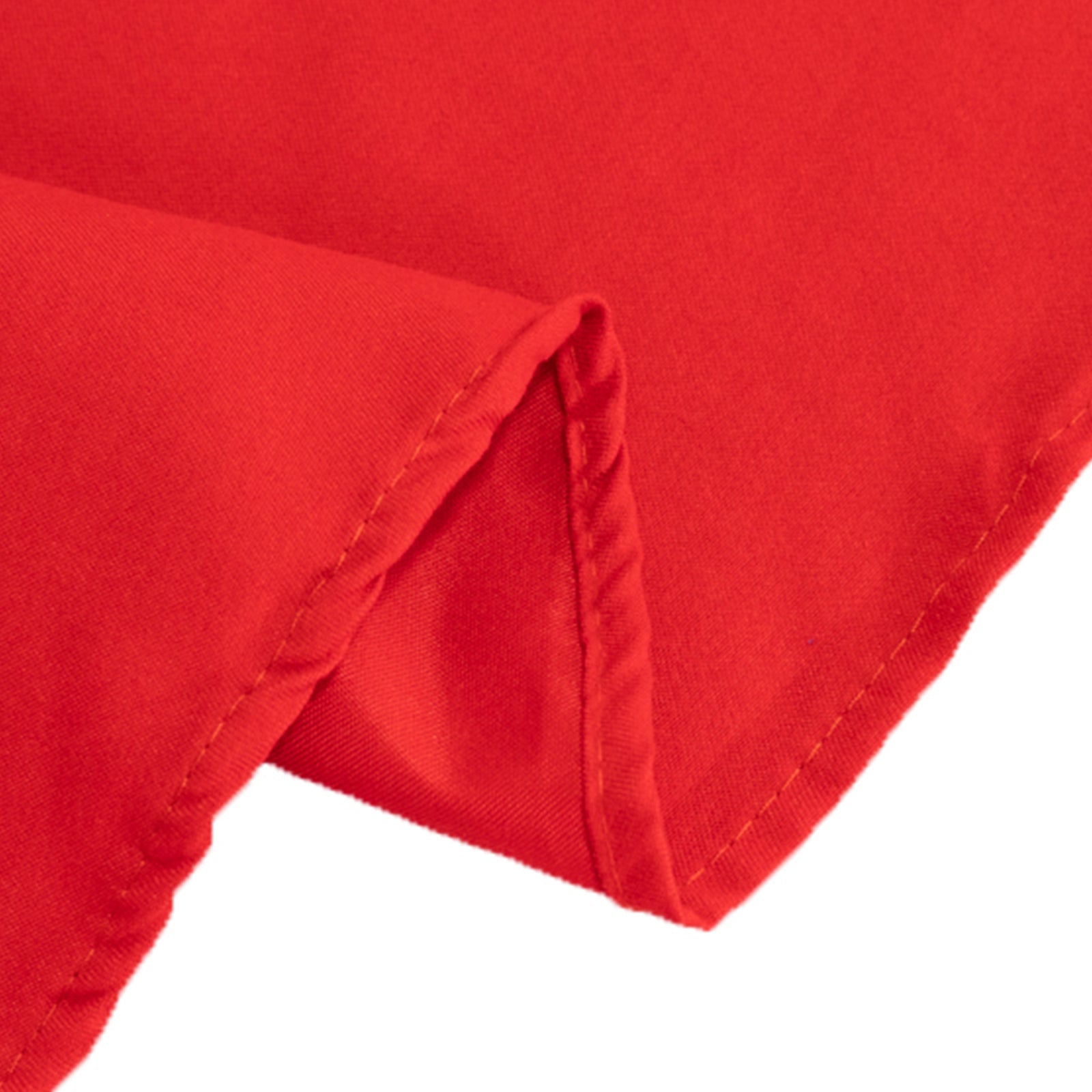 Cotton Blend 90 Round Tablecloth Red - Wrinkle-Resistant Table Cover