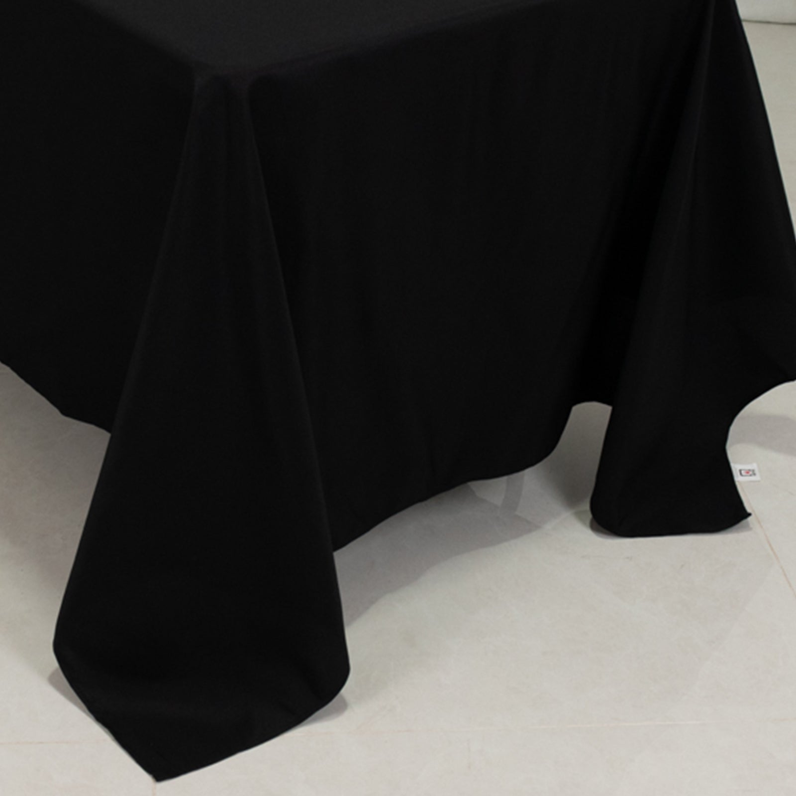 Fire Retardant Premium Polyester 72x120 Rectangular Tablecloth Black - High-Performance Table Cover