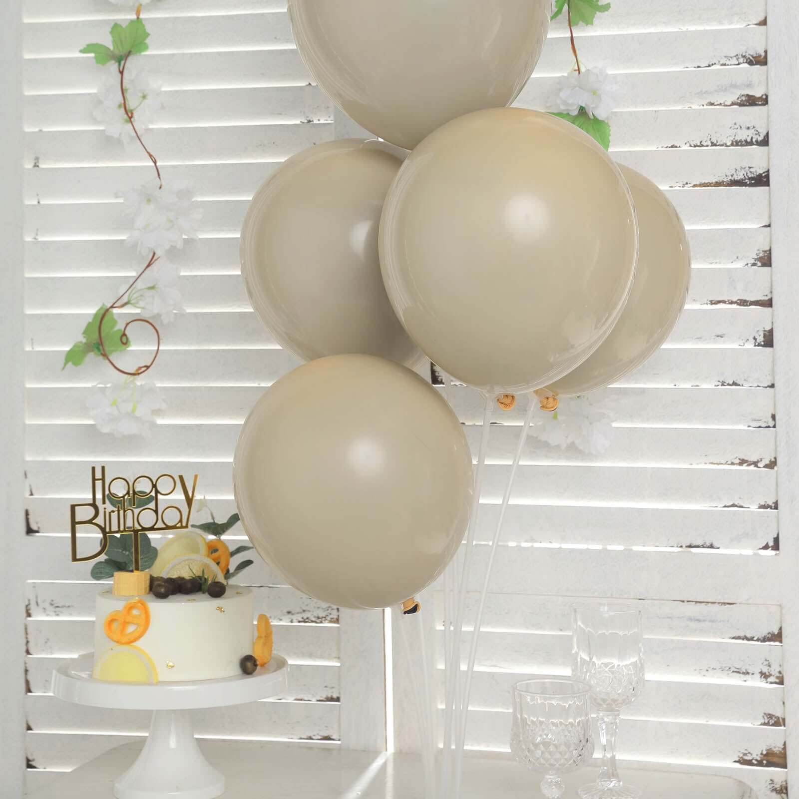 25 Pack 12 Matte Nude Double Stuffed Prepacked Latex Balloons