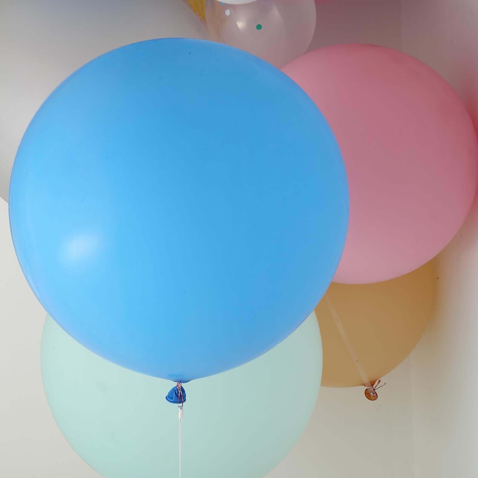 2 Pack 32 Large Matte Pastel Light Blue Helium Air Premium Latex Balloons