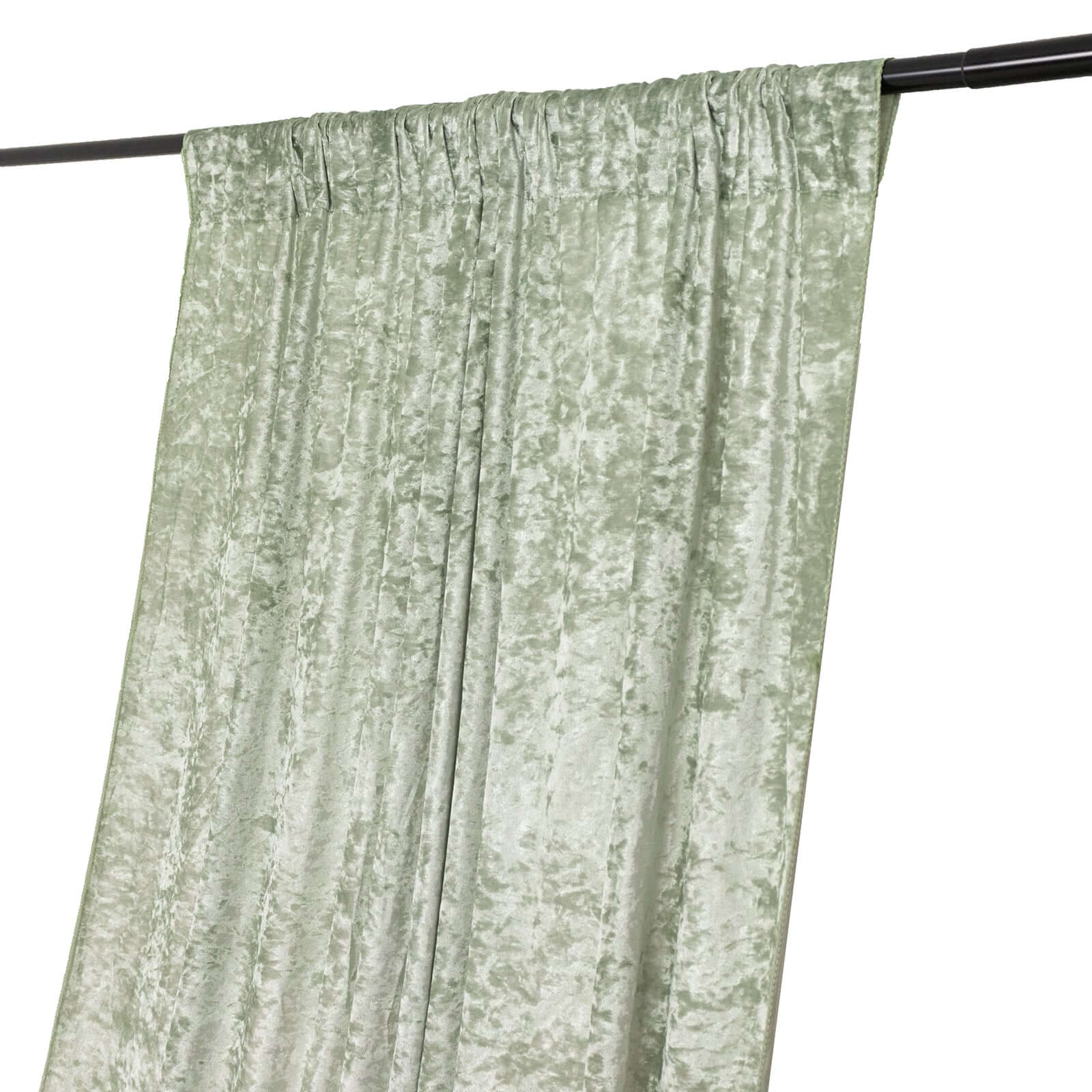 5ftx12ft Sage Green Premium Smooth Velvet Event Curtain Drapes, Privacy Backdrop Event Panel with Rod Pocket