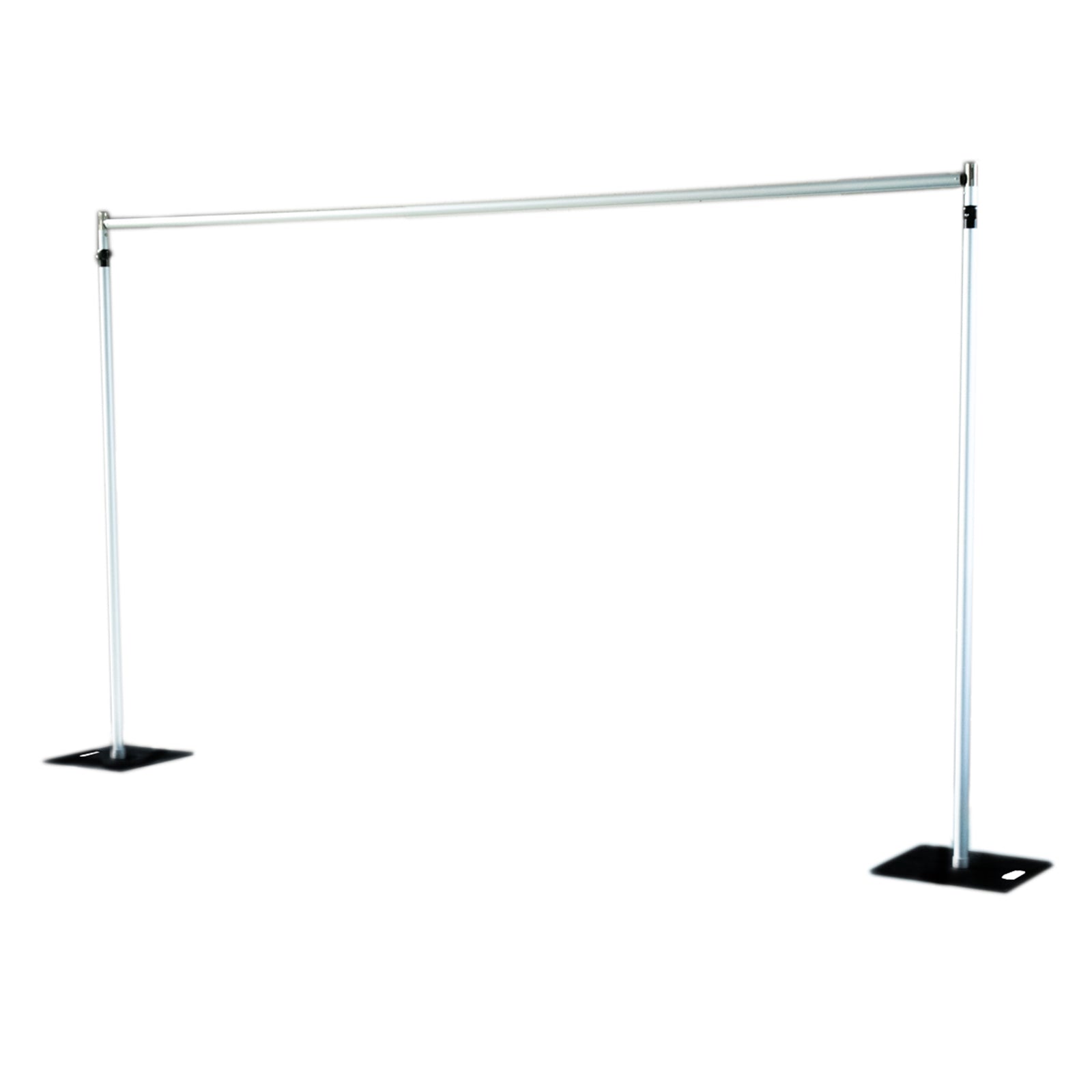 12ft Aluminum Adjustable Backdrop Stand with Heavy Steel Base Plate, Commercial Grade DIY Pipe and Drape Photography Background Frame