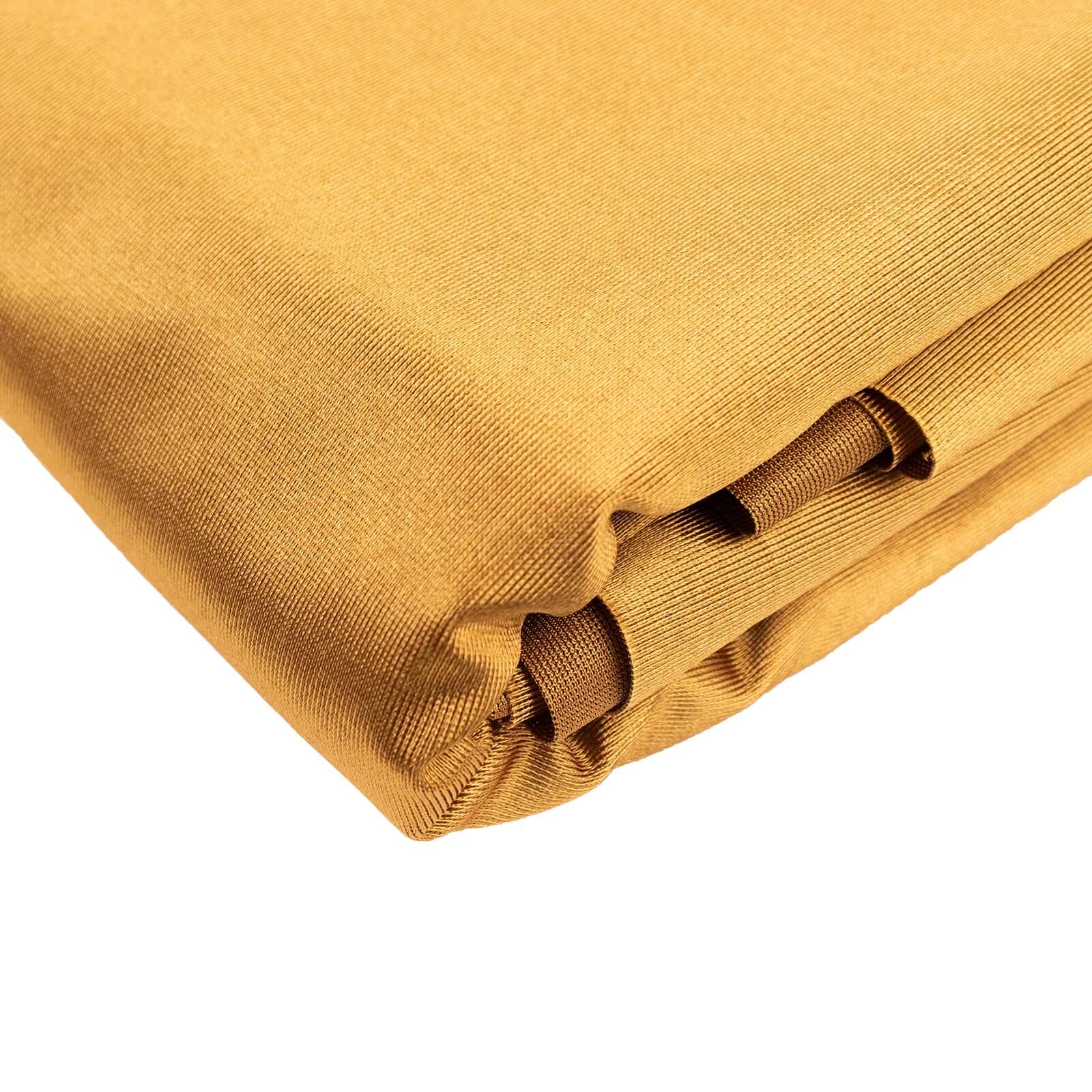 Shimmer Gold Premium Scuba Polyester Fabric Roll, Wrinkle Free DIY Craft Fabric Bolt- 60x10 Yards