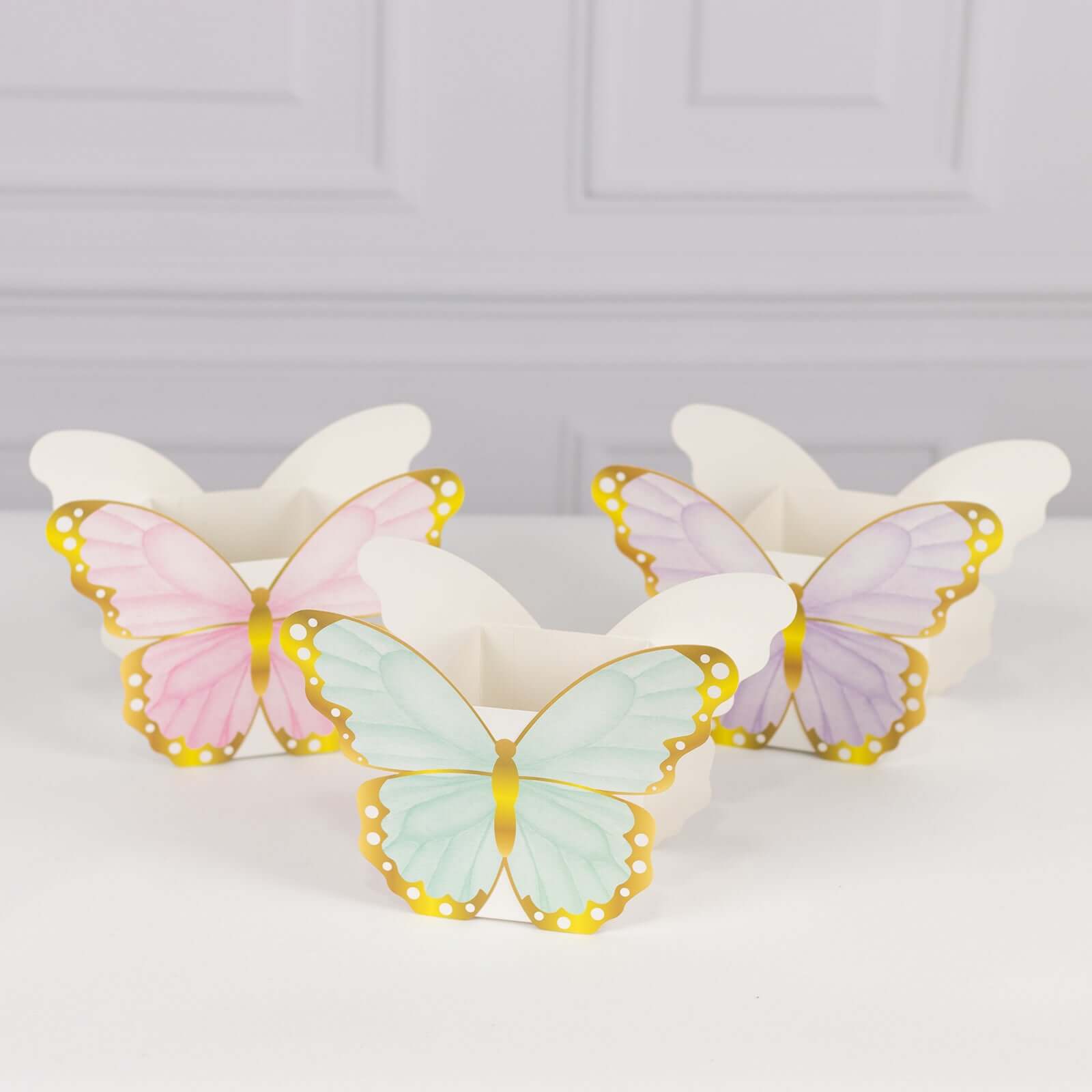 12 Pack Mixed Butterfly Candy Gift Favor Boxes, Paper Flower Boxes Centerpiece Tea Party Supplies - 6x8