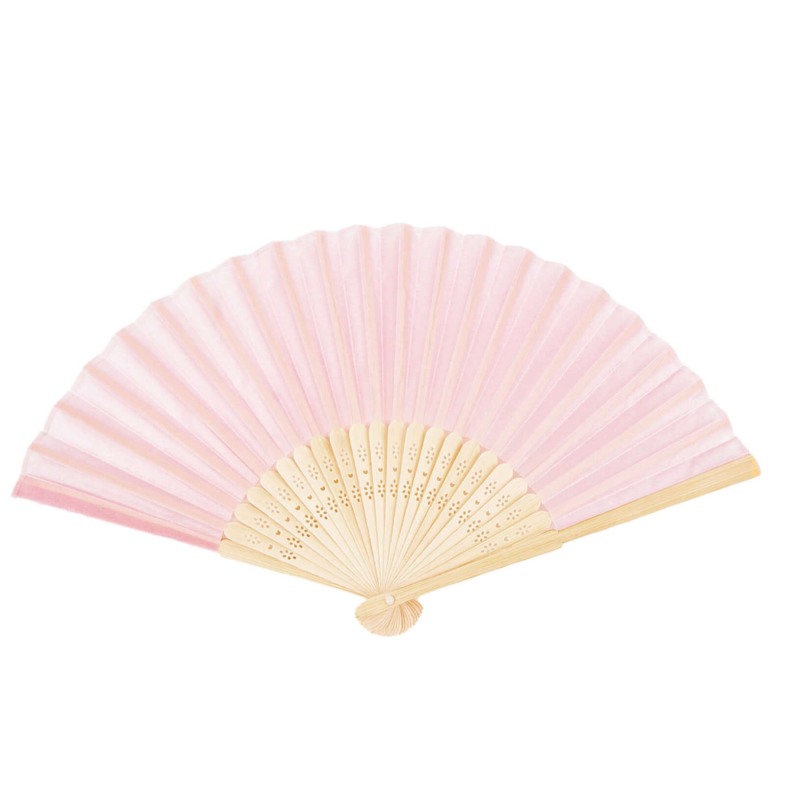 5 Pack Blush Asian Silk Folding Fans Party Favors, Oriental Folding Fan Favors