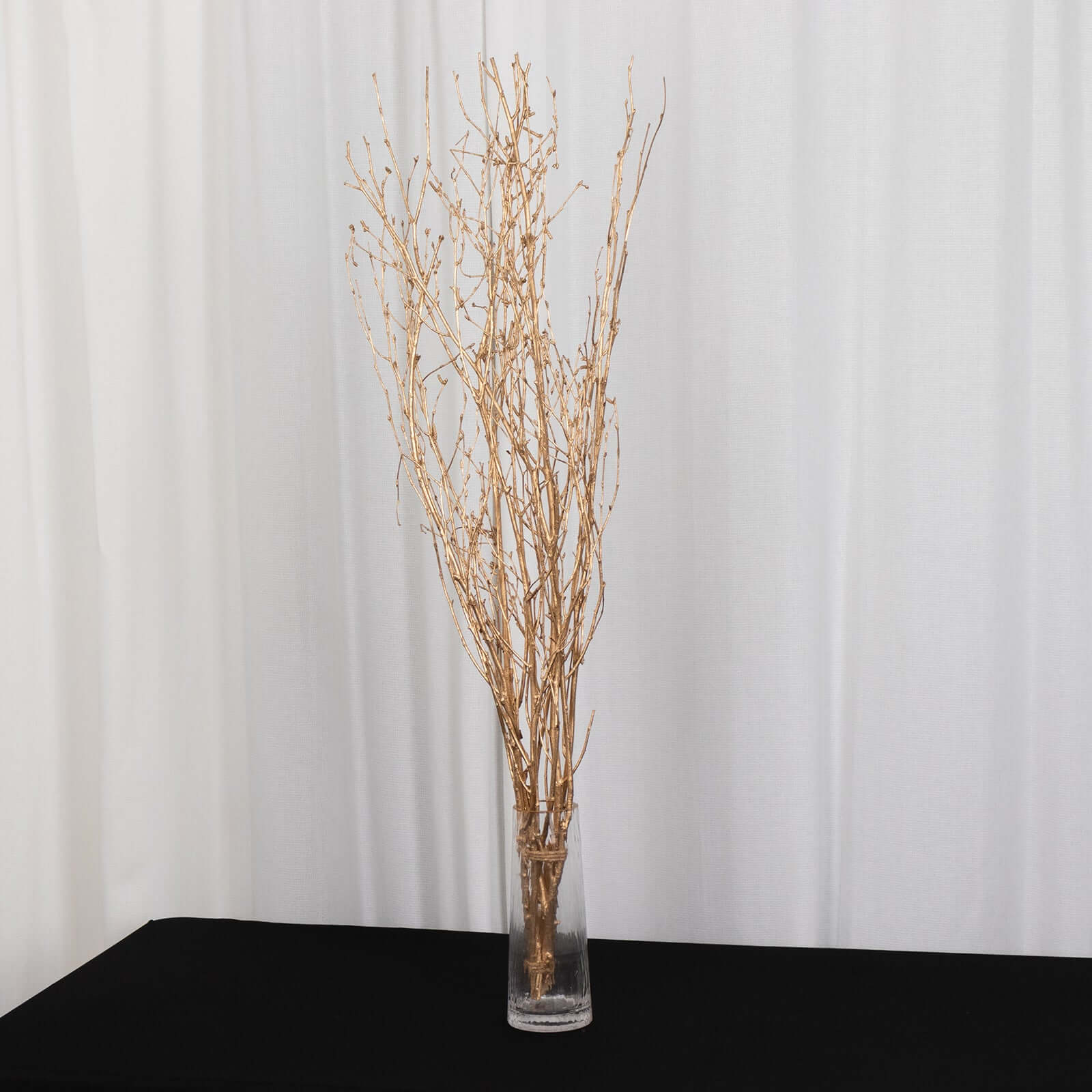 6-Pack Natural Birch Tree Branches 46 Metallic Gold - Versatile Extra Long Decorative Dried Willow Twigs Sticks for Vase Centerpiece Wedding Decor