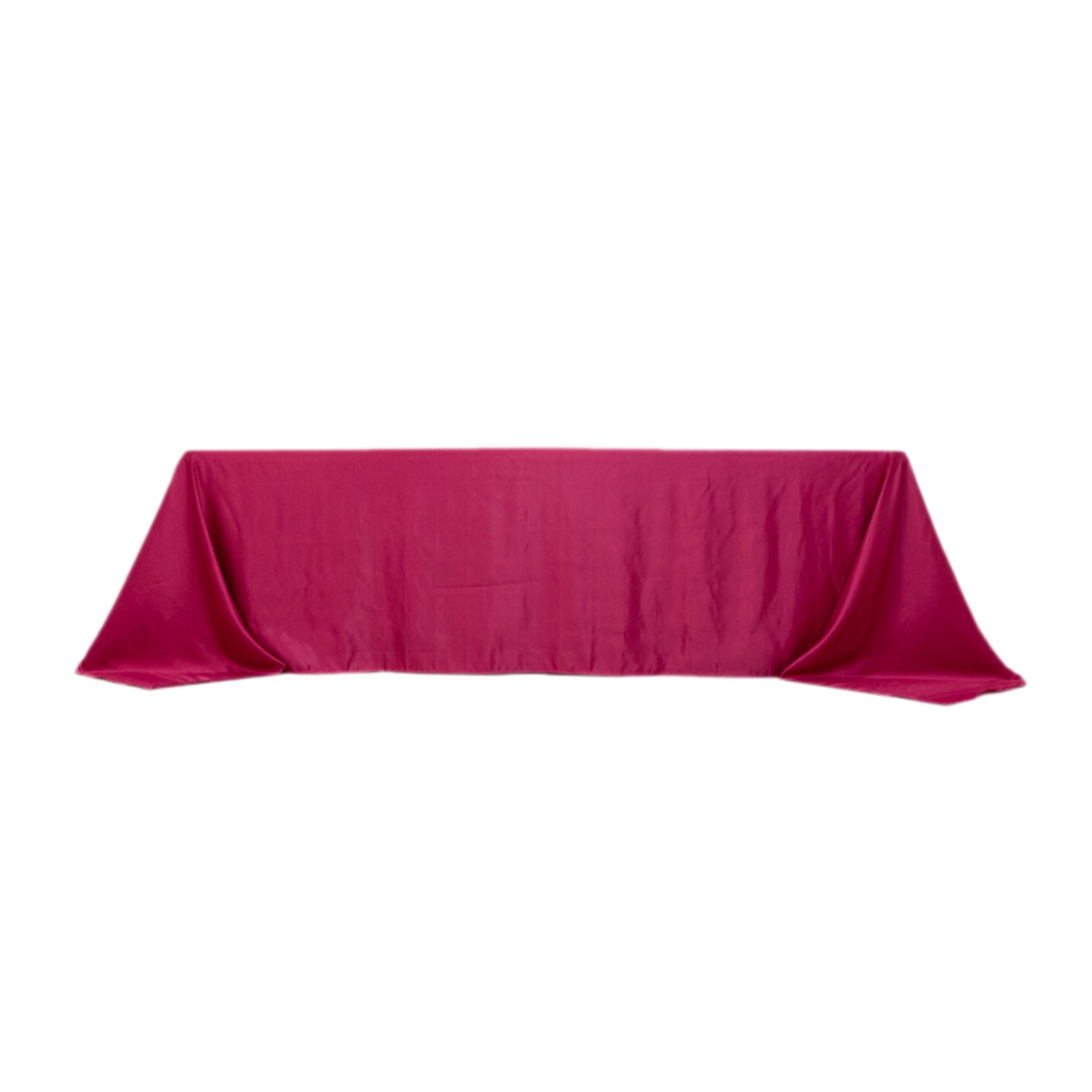Lamour Satin 90x156 Rectangle Tablecloth Fuchsia - Luxurious, Soft Seamless Table Cover