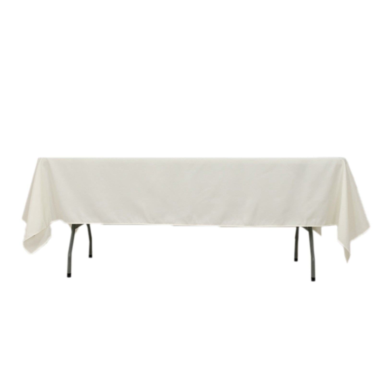 Fire Retardant Premium Polyester 60x102 Rectangular Tablecloth Ivory - High-Performance Table Cover