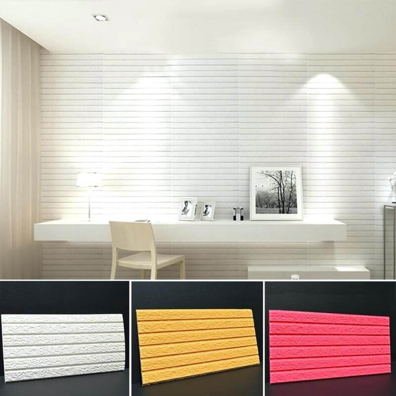 10 Pack White foam Brick Peel And Stick 3D Wall Tile Panels - Covers 58sq.ft