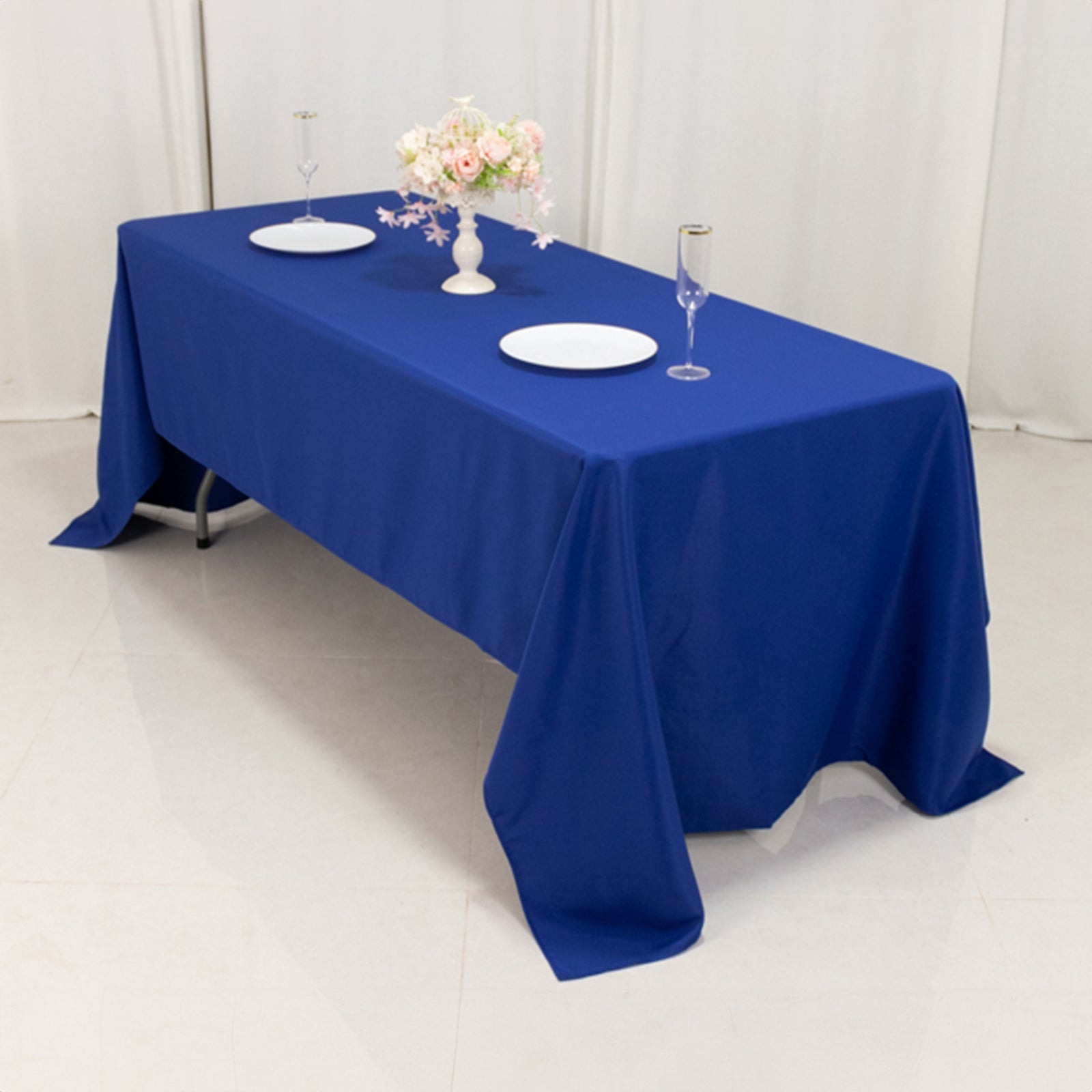 Premium Polyester 60x126 Rectangle Tablecloth Royal Blue - Stain-Resistant 220GSM Finish Table Cover