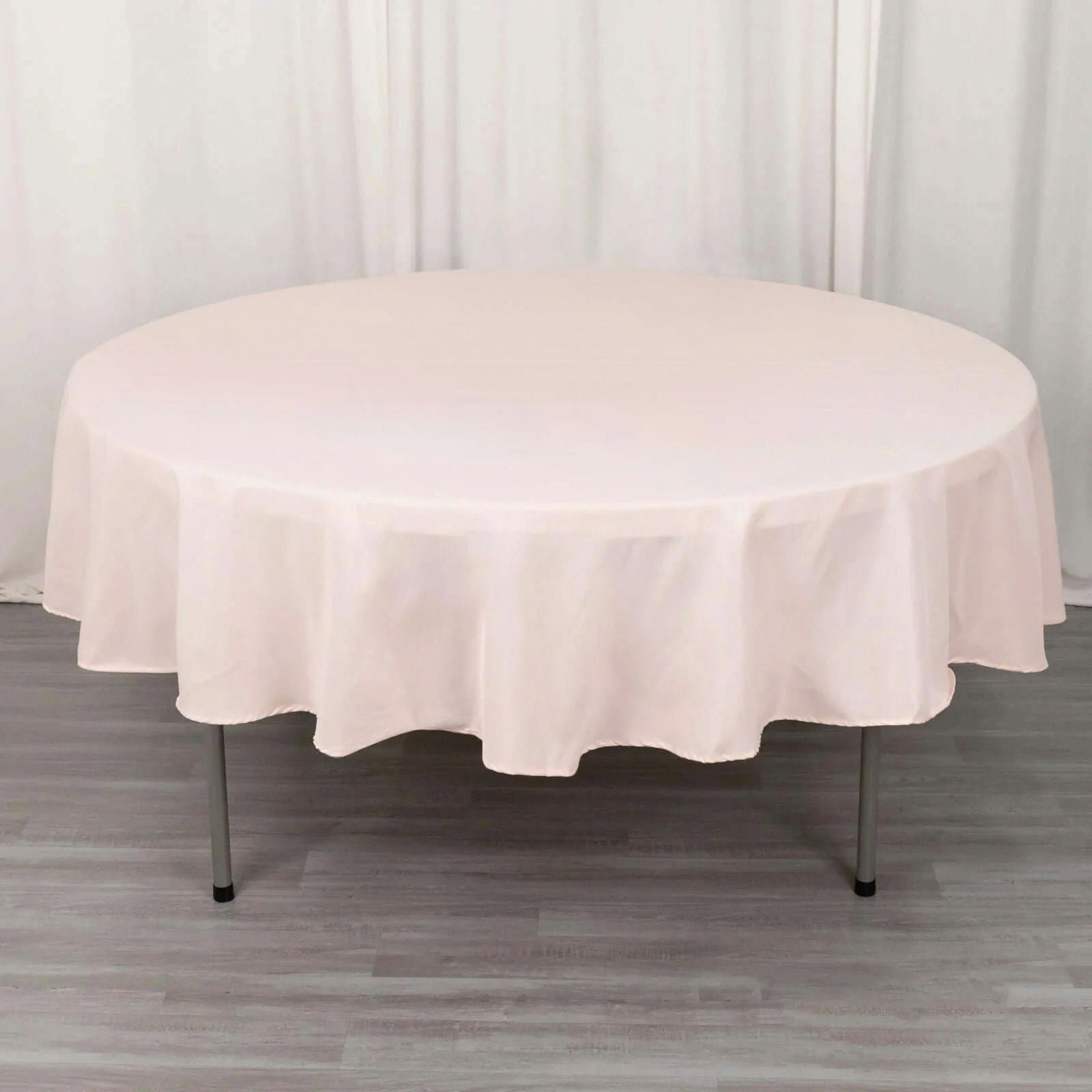 Premium Polyester 90 Round Tablecloth Blush - Stain and Wrinkle-Resistant Design with 220GSM Thickness Table Cover