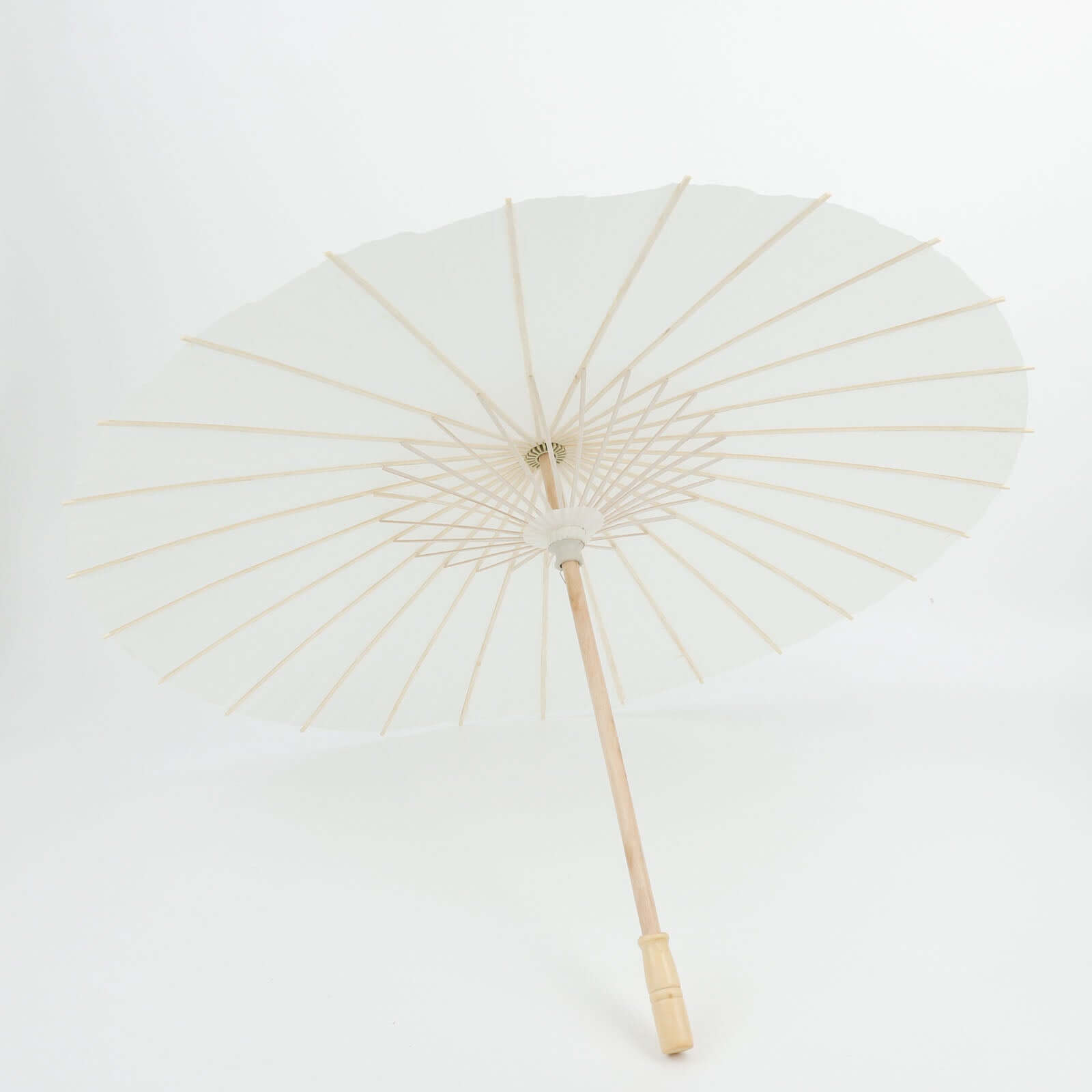 2-Pack Paper and Bamboo Parasol Umbrellas White - Perfect Bridal Shower Photo Props and Table Decorations 32