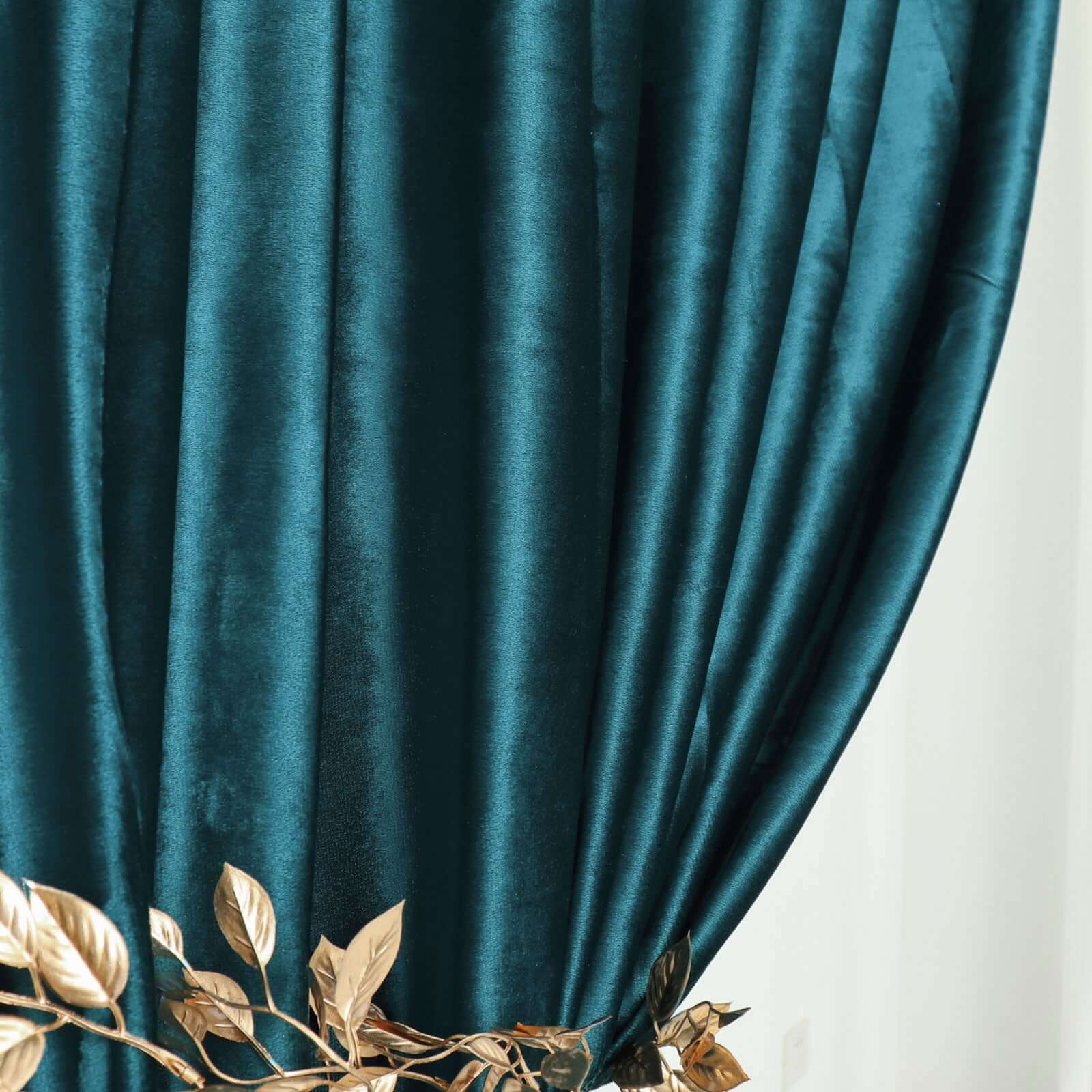 8ftx8ft Peacock Teal Premium Smooth Velvet Event Curtain Drapes, Privacy Backdrop Event Panel with Rod Pocket