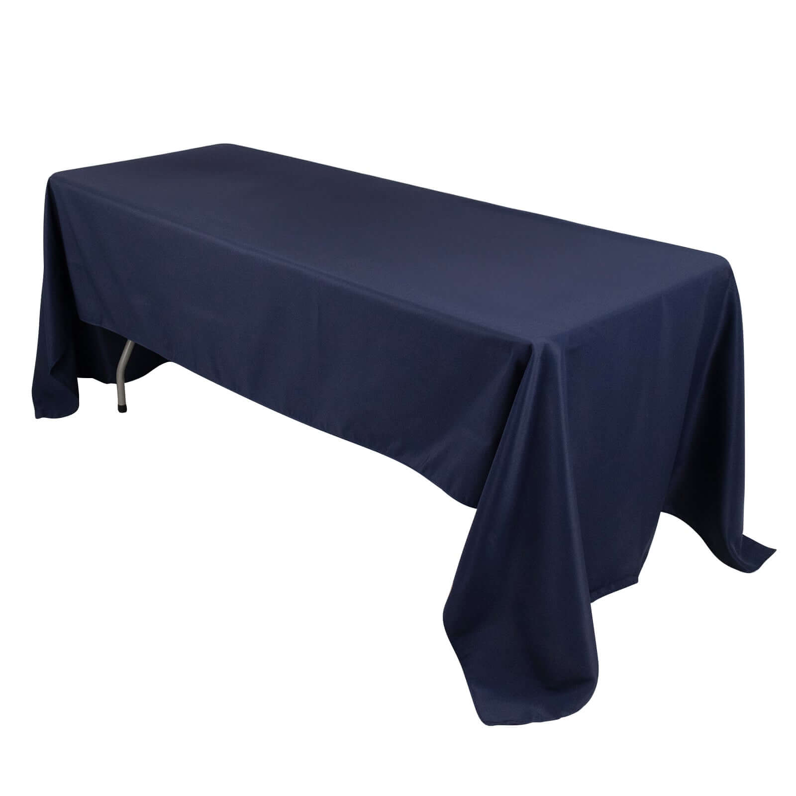 Premium Polyester 60x126 Rectangle Tablecloth Navy Blue - Stain-Resistant 220GSM Finish Table Cover