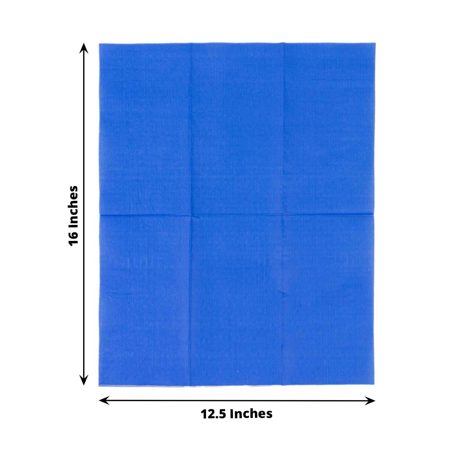 50-Pack Paper Napkins Soft Royal Blue - Disposable 2-Ply Cocktail and Beverage Napkins for Weddings