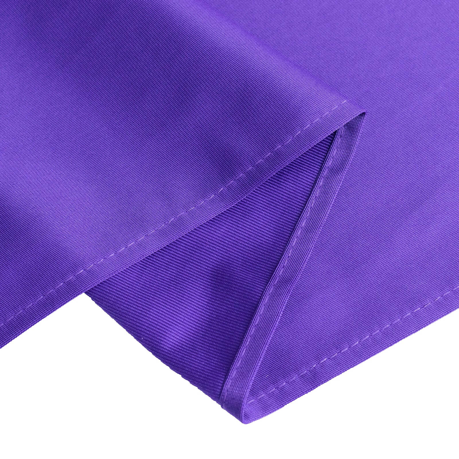 Premium Scuba Round 120 Tablecloth Purple - Wrinkle Free & Stain Resistant Seamless Table Cover