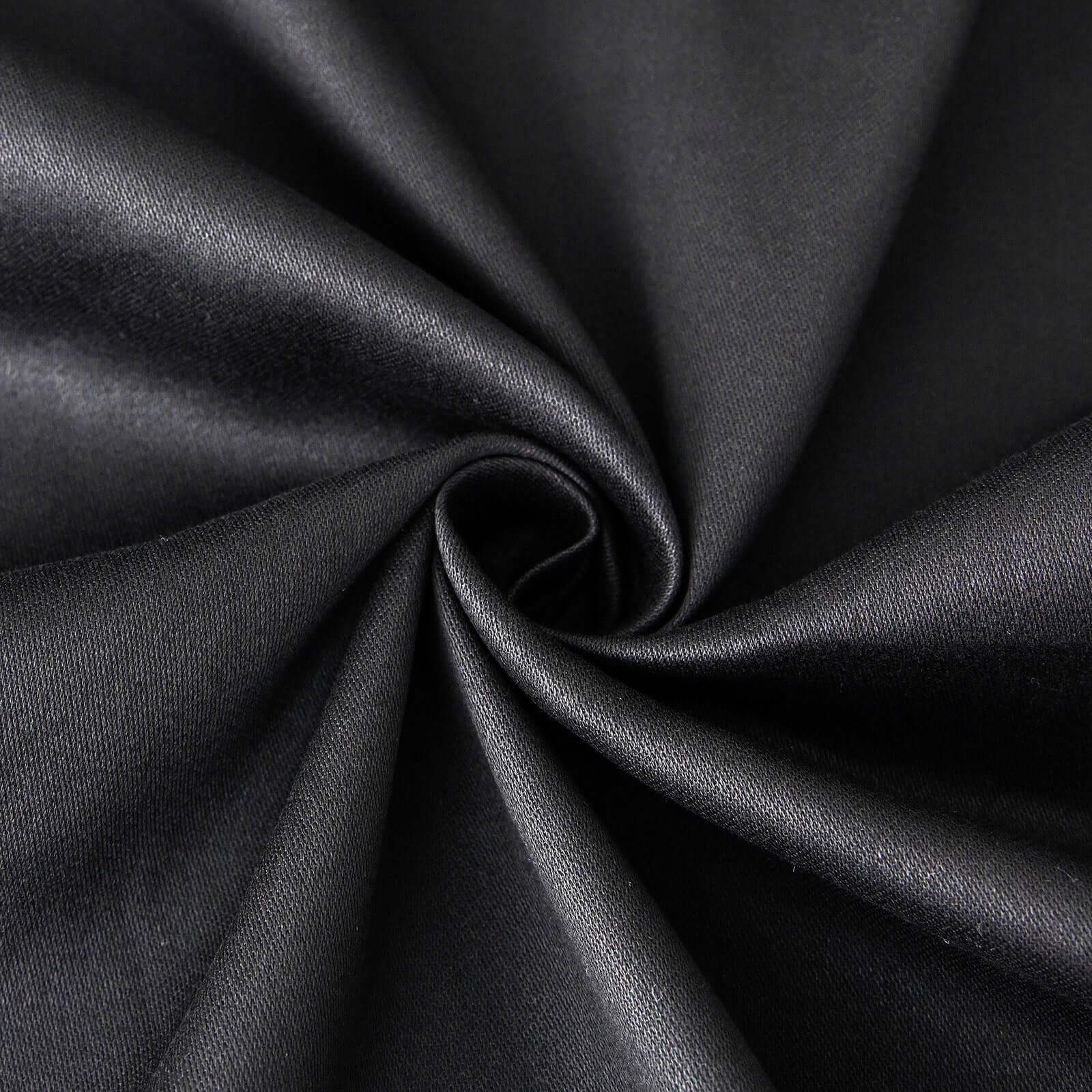 100% Cotton 70x70 Square Tablecloth Black Linen - Soft & Breathable Fabric Table Cover