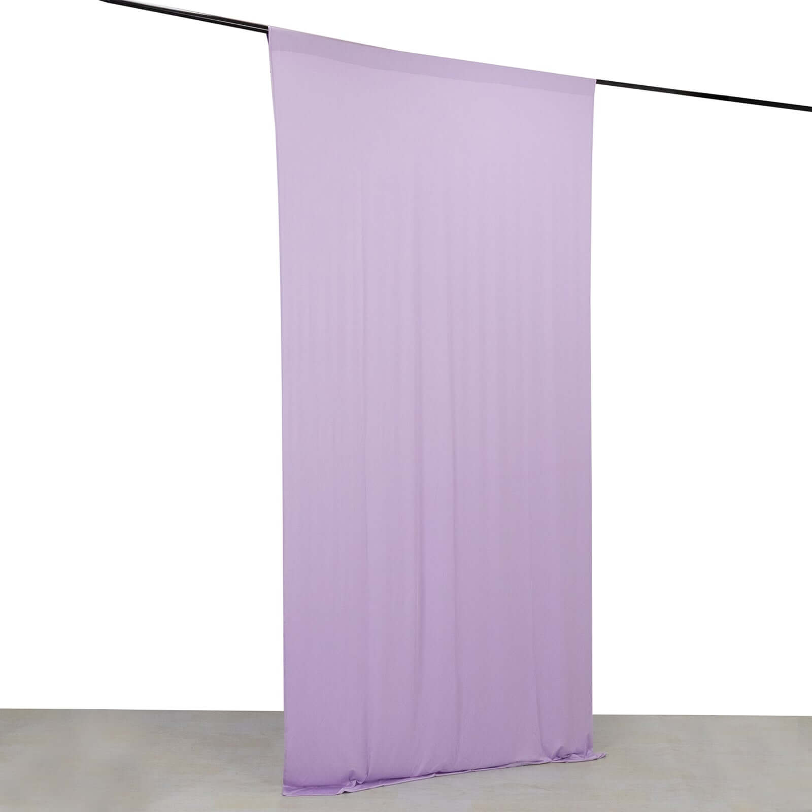 Lavender 4-Way Stretch Spandex Event Curtain Drapes, Wrinkle Free Backdrop Event Panel with Rod Pockets - 5ftx10ft