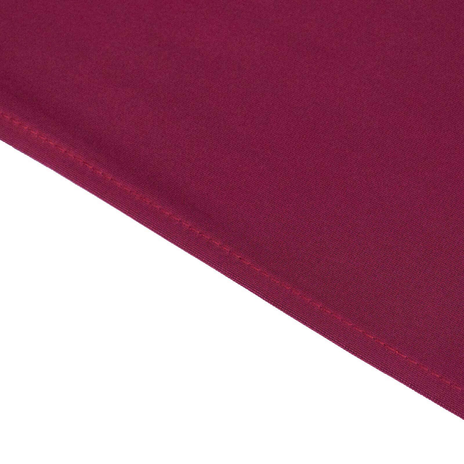 Premium Scuba Round 120 Tablecloth Burgundy - Wrinkle Free & Stain Resistant Seamless Table Cover