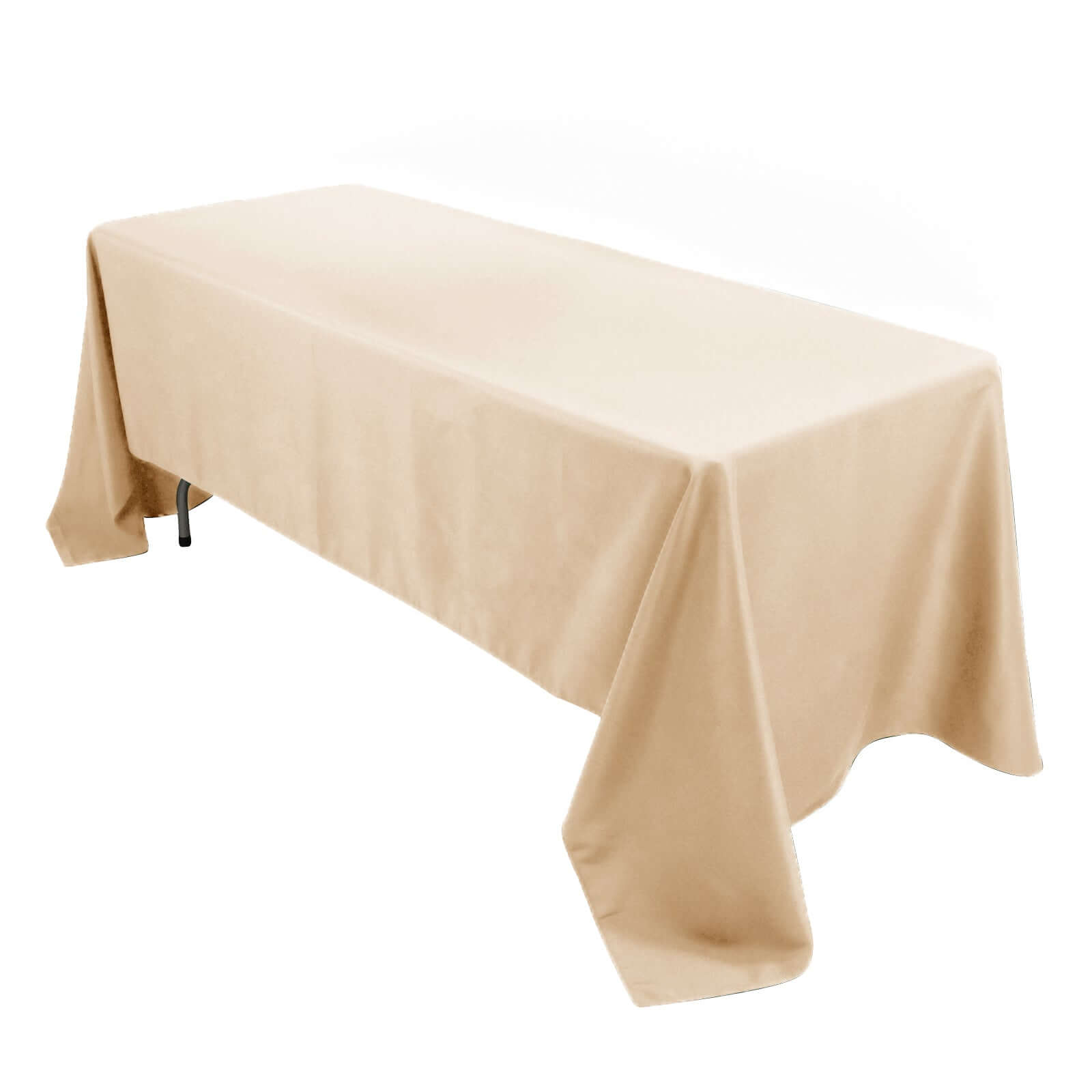 Premium Polyester 60x126 Rectangle Tablecloth Beige - Stain-Resistant 220GSM Finish Table Cover