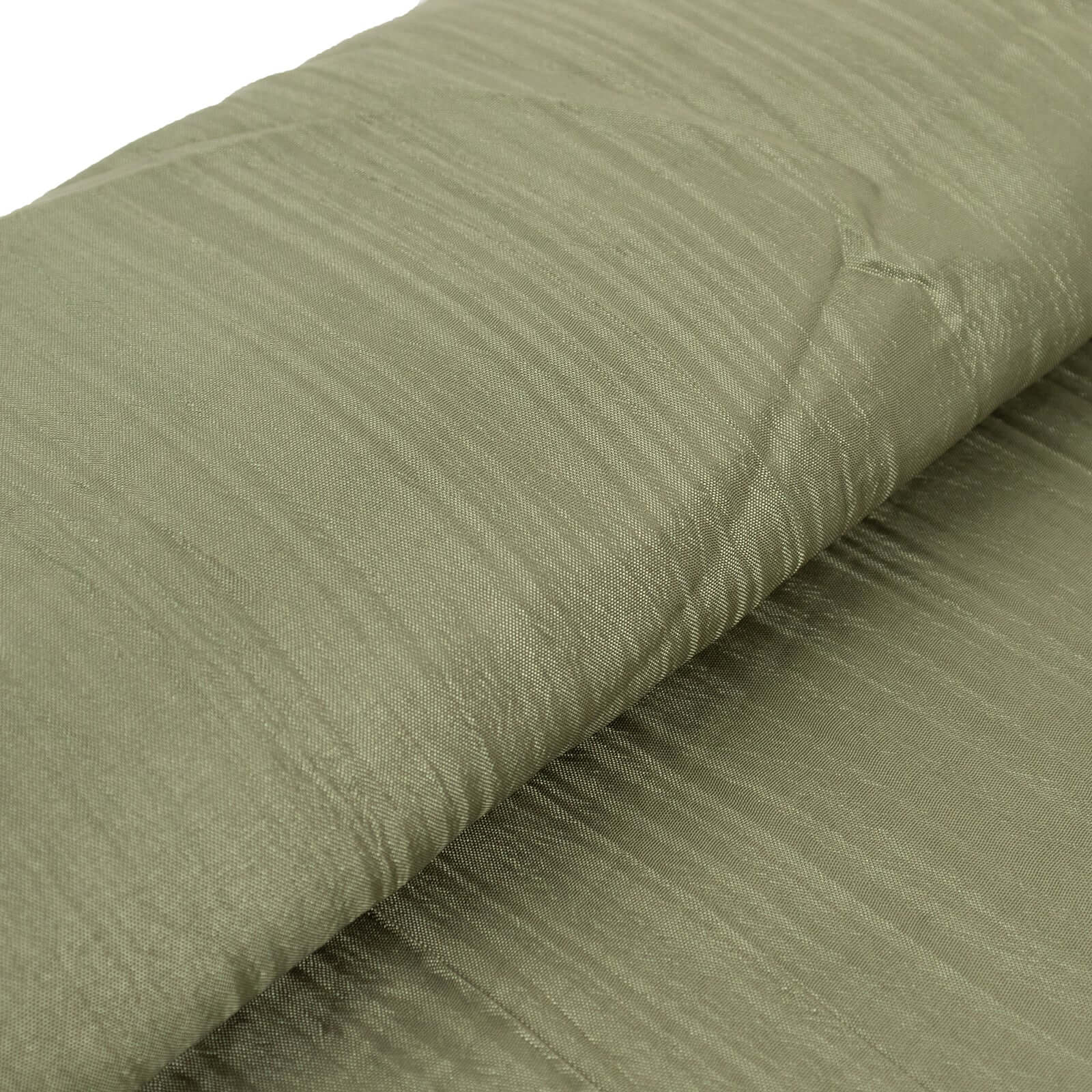 54x10 Yards Dusty Sage Green Accordion Crinkle Taffeta Fabric Bolt