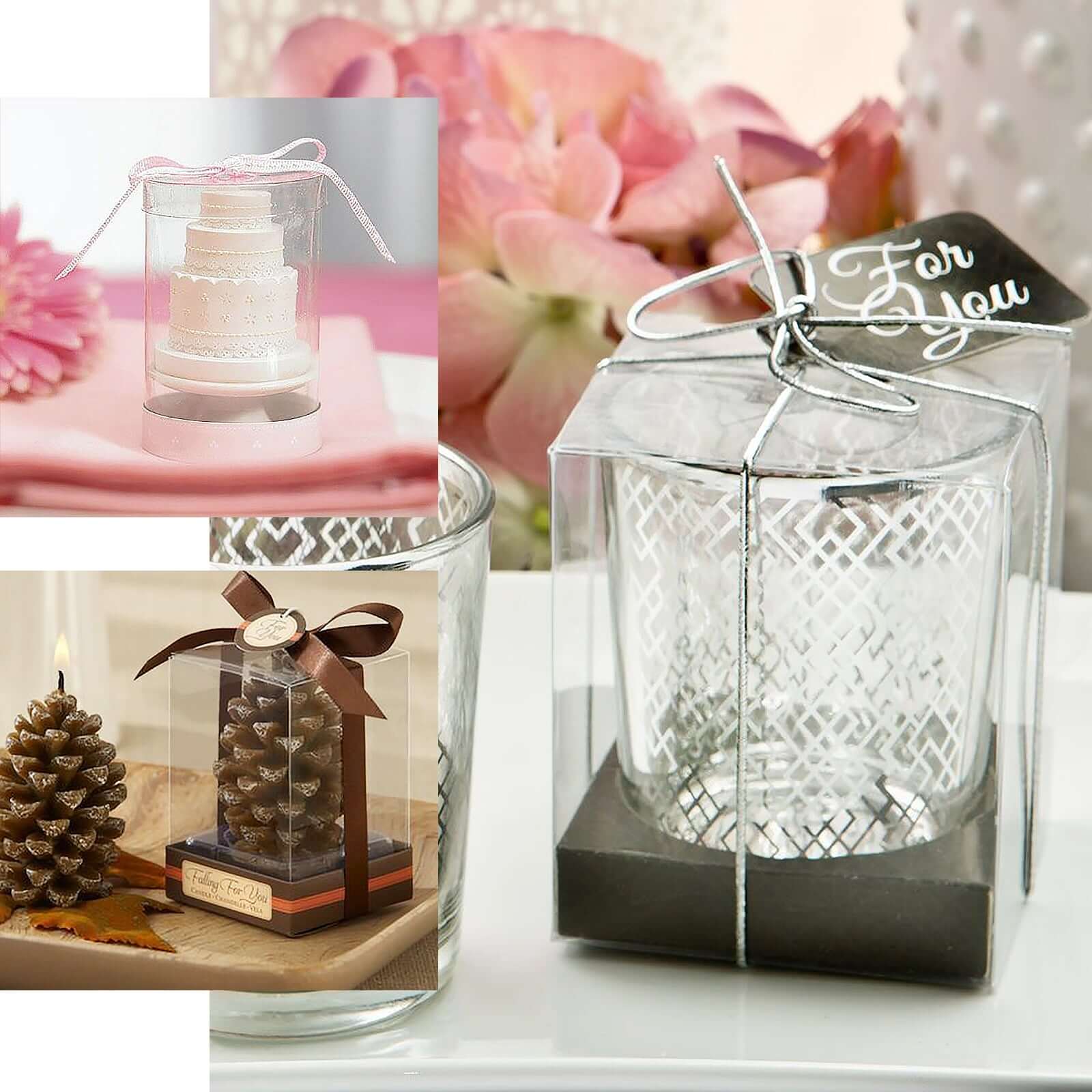 25 Pack 5x4 Clear Plastic Heart Shaped Party Favor Boxes, Transparent Cupcake Candy Display Gift Boxes