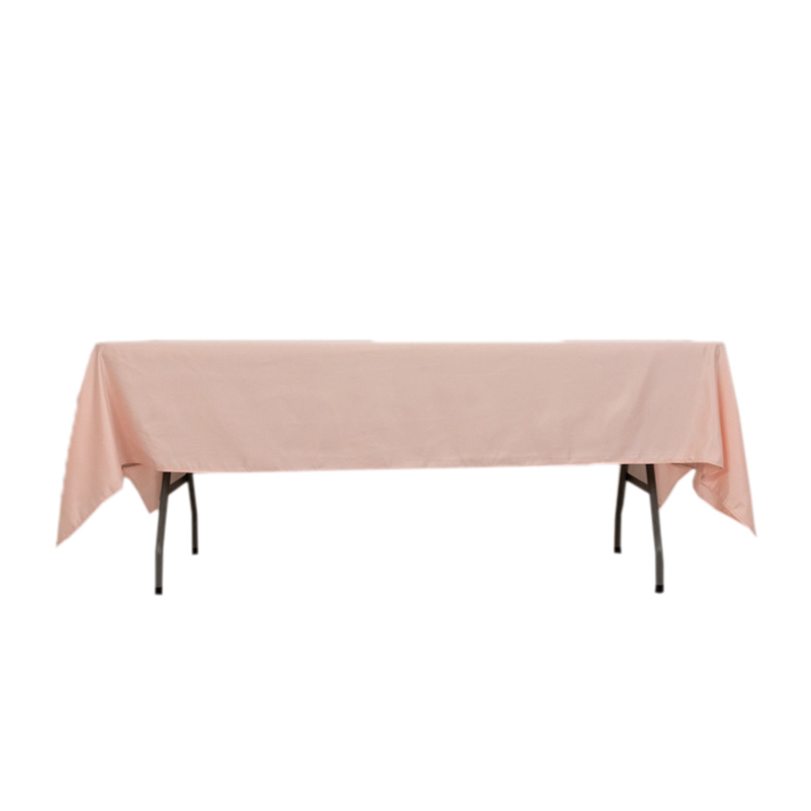 Lamour Satin 60x102 Rectangle Tablecloth Blush - Durable & Silky Soft Feel Table Cover