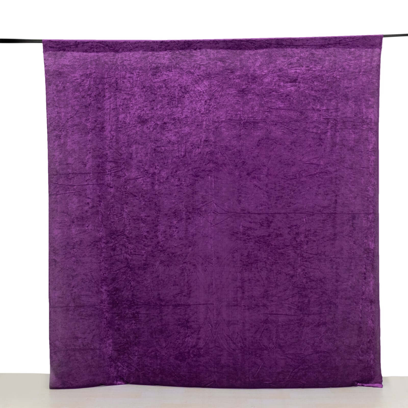 8ftx8ft Purple Premium Smooth Velvet Event Curtain Drapes, Privacy Backdrop Event Panel with Rod Pocket