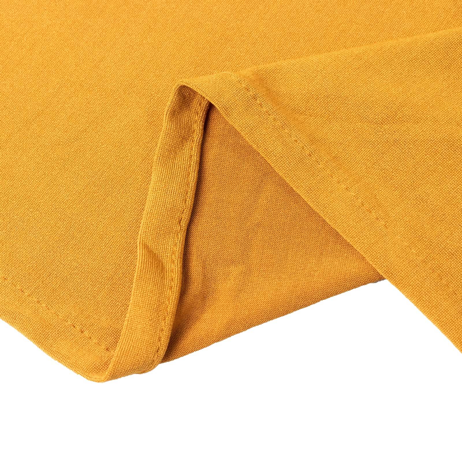 Stretch Spandex 6ft Round Tablecloth Gold - Durable Form-Fitting Table Cover for Events & Presentations