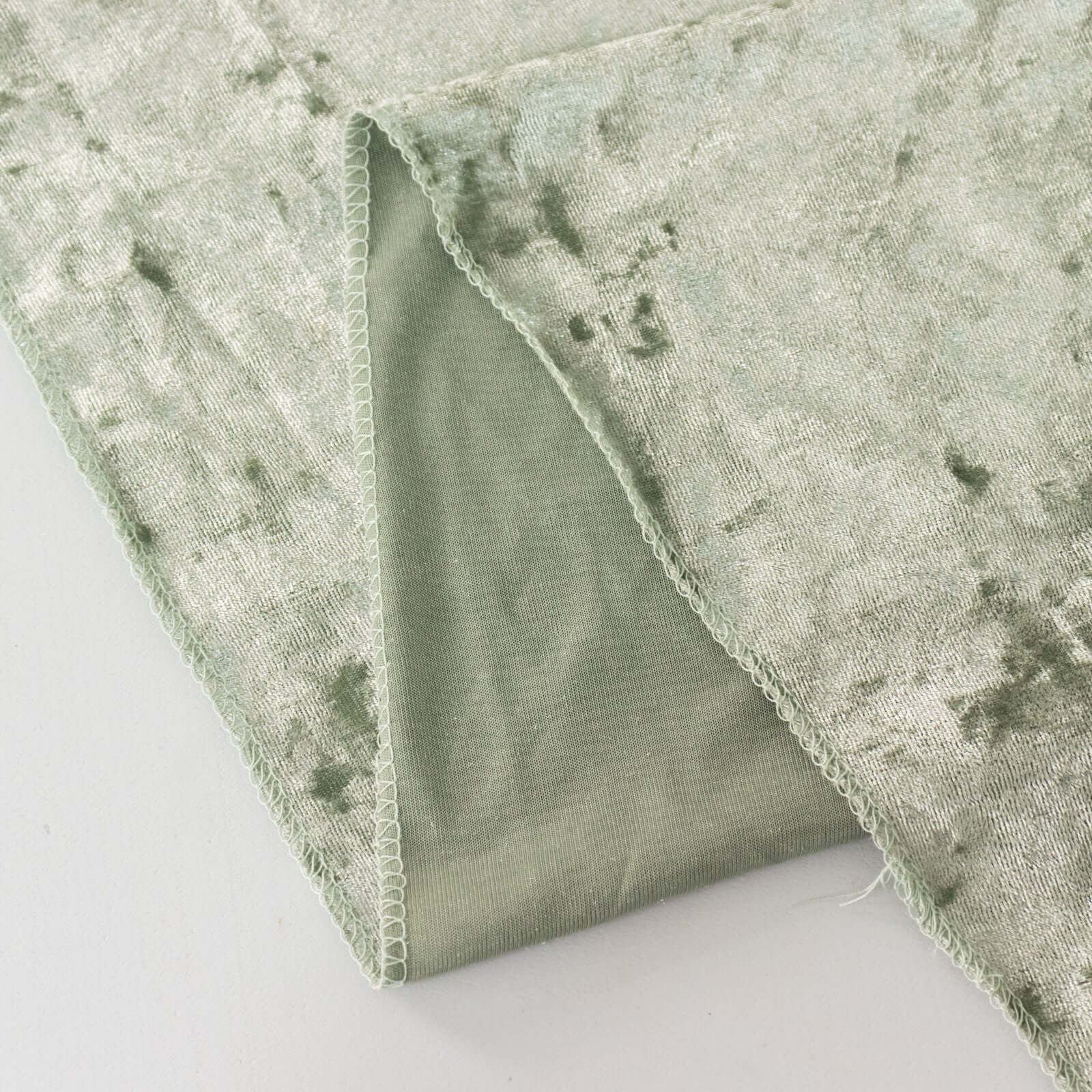 Premium Crushed Velvet 120 Round Tablecloth Sage Green - Reusable Soft & Stylish Seamless Table Cover