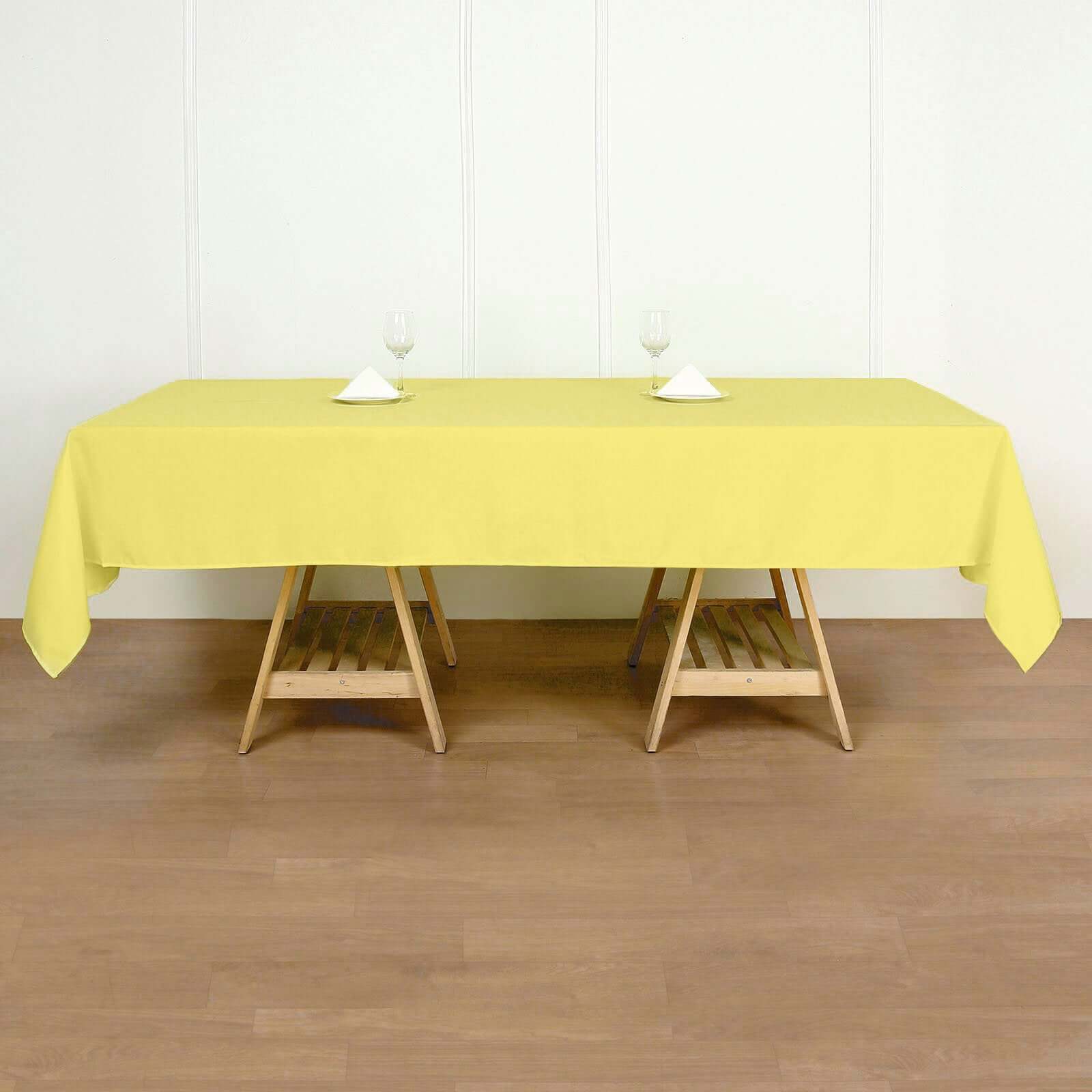 Polyester 60x102 Rectangle Tablecloth Yellow - Durable and Stylish Table Cover