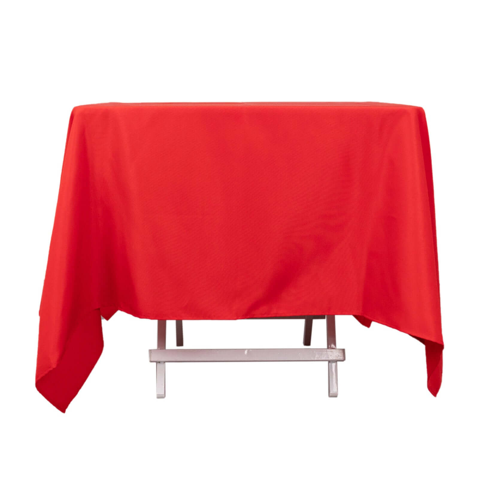 Premium Polyester Square Tablecloth 70x70 Red 220GSM Wrinkle-Resistant Table Cover