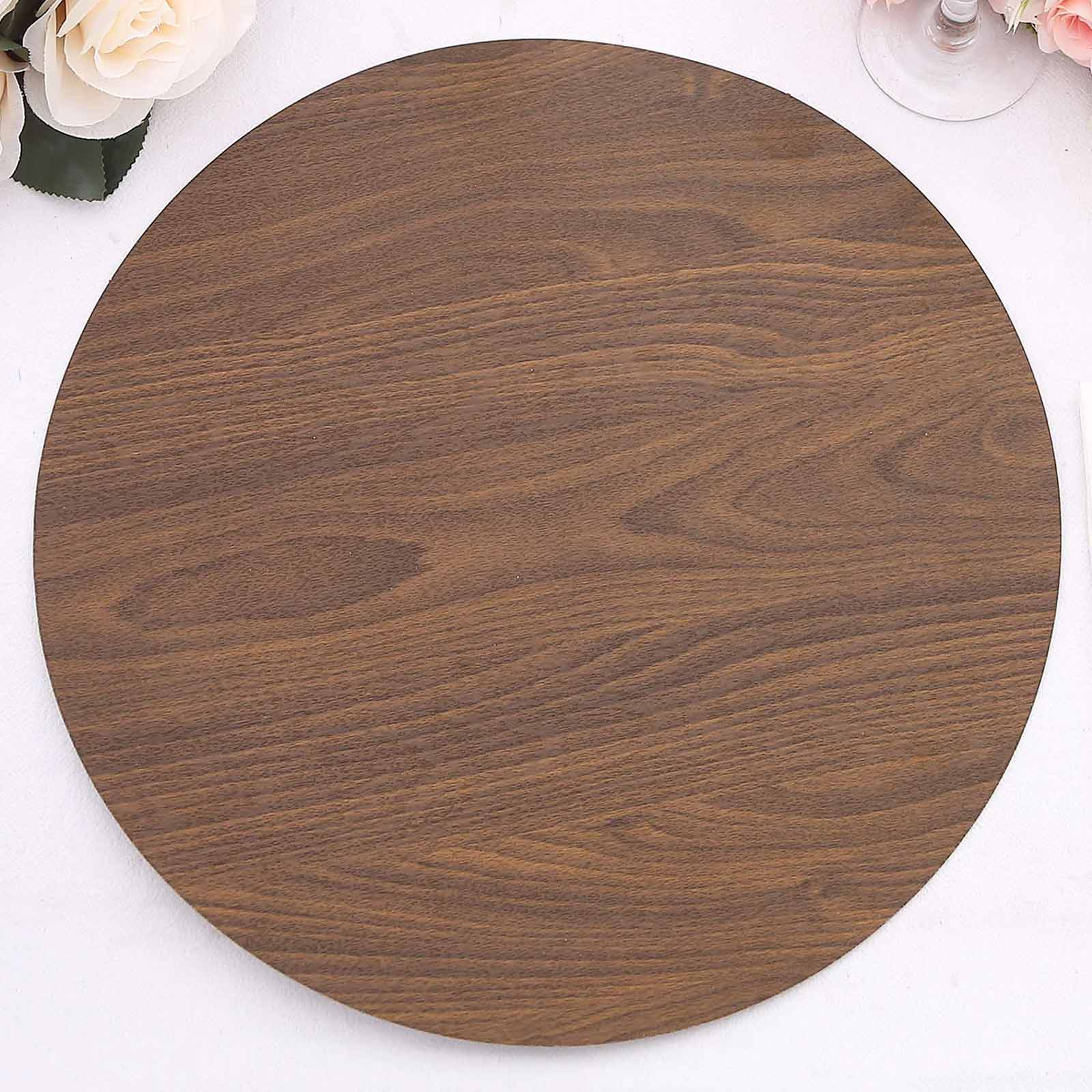 6-Pack Disposable Table Placemats in Brown with Walnut Wood Design - Cardboard Placemats for Rustic & Farmhouse Themes 13