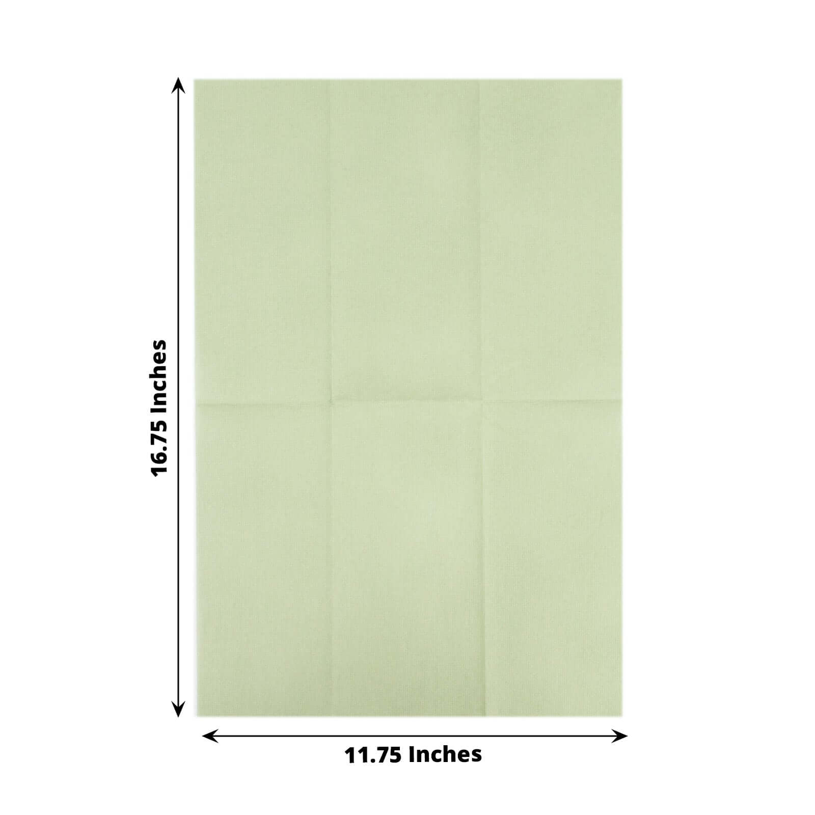 20-Pack Paper Linen-Like Napkins Sage Green - Disposable Hygienic Airlaid Guest Towels 8.5x4