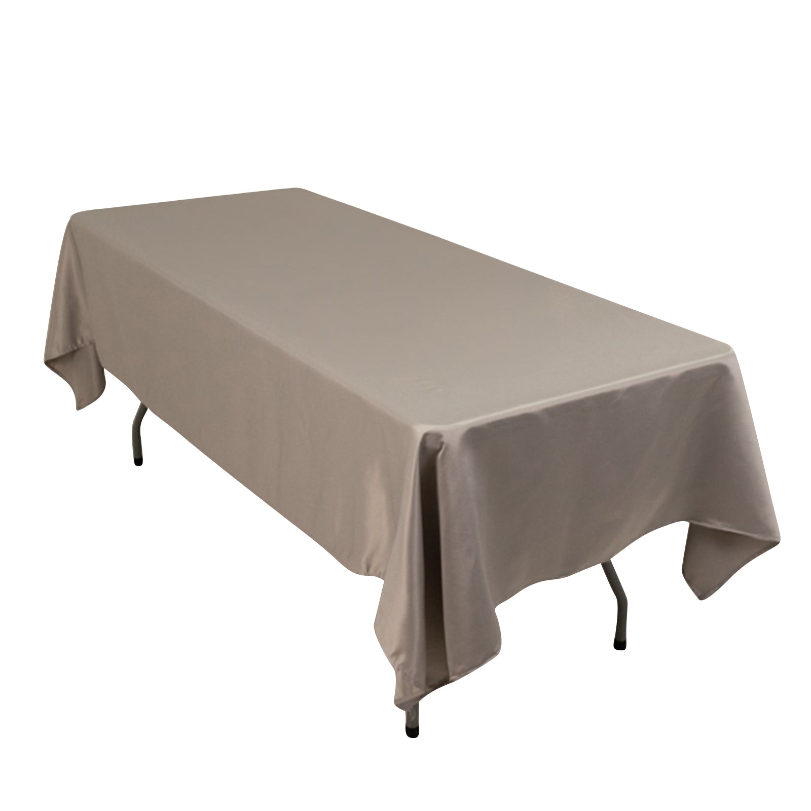 Lamour Satin 60x102 Rectangle Tablecloth Silver - Durable & Silky Soft Feel Table Cover