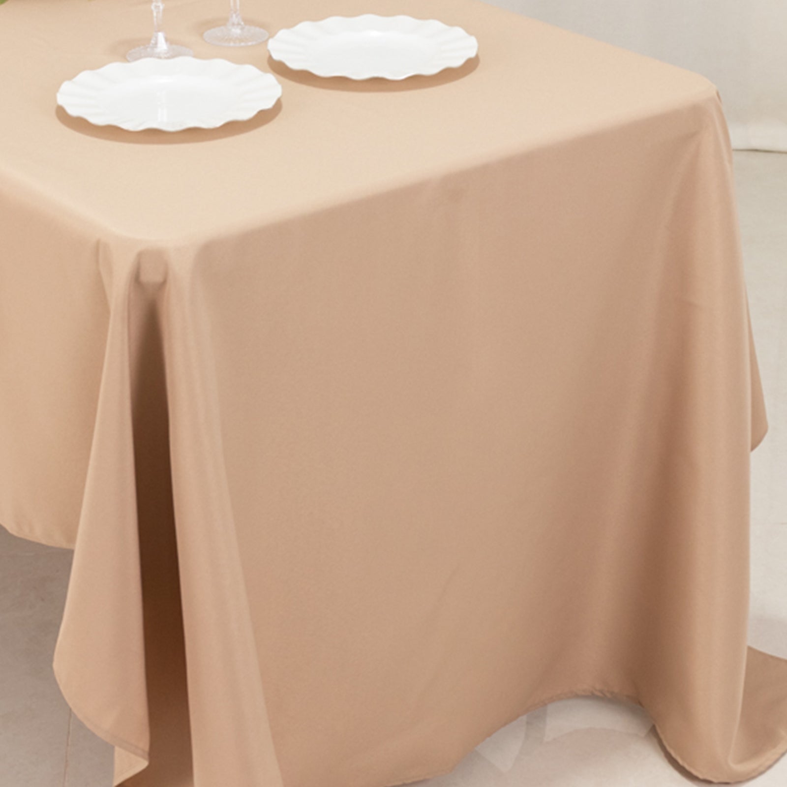 Premium Polyester 60x126 Rectangle Tablecloth Nude - Stain-Resistant 220GSM Finish Table Cover