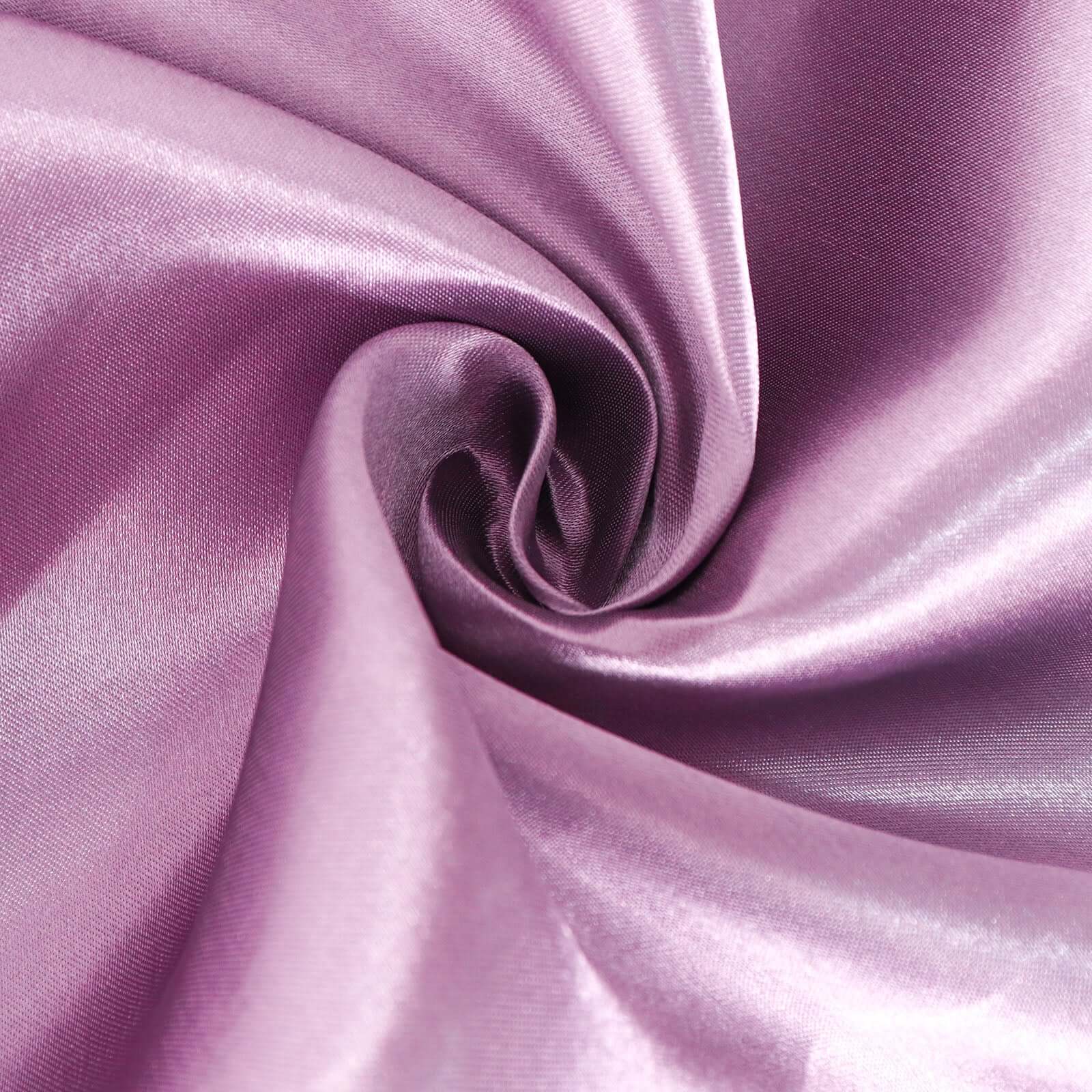 Satin Rectangular 90x132 Tablecloth Violet Amethyst Satin - Seamless Table Cover