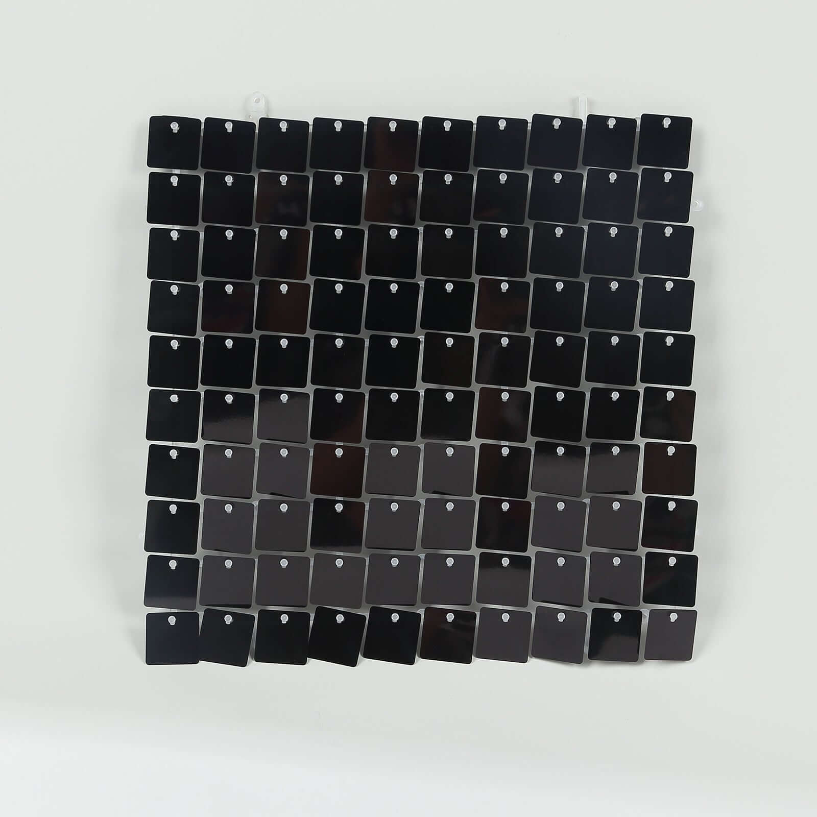 Shiny Black Square Sequin Shimmer Wall Party Photo Backdrop, 24sq.ft Active Spangle Wall Art Décor Panels - 24 Panels