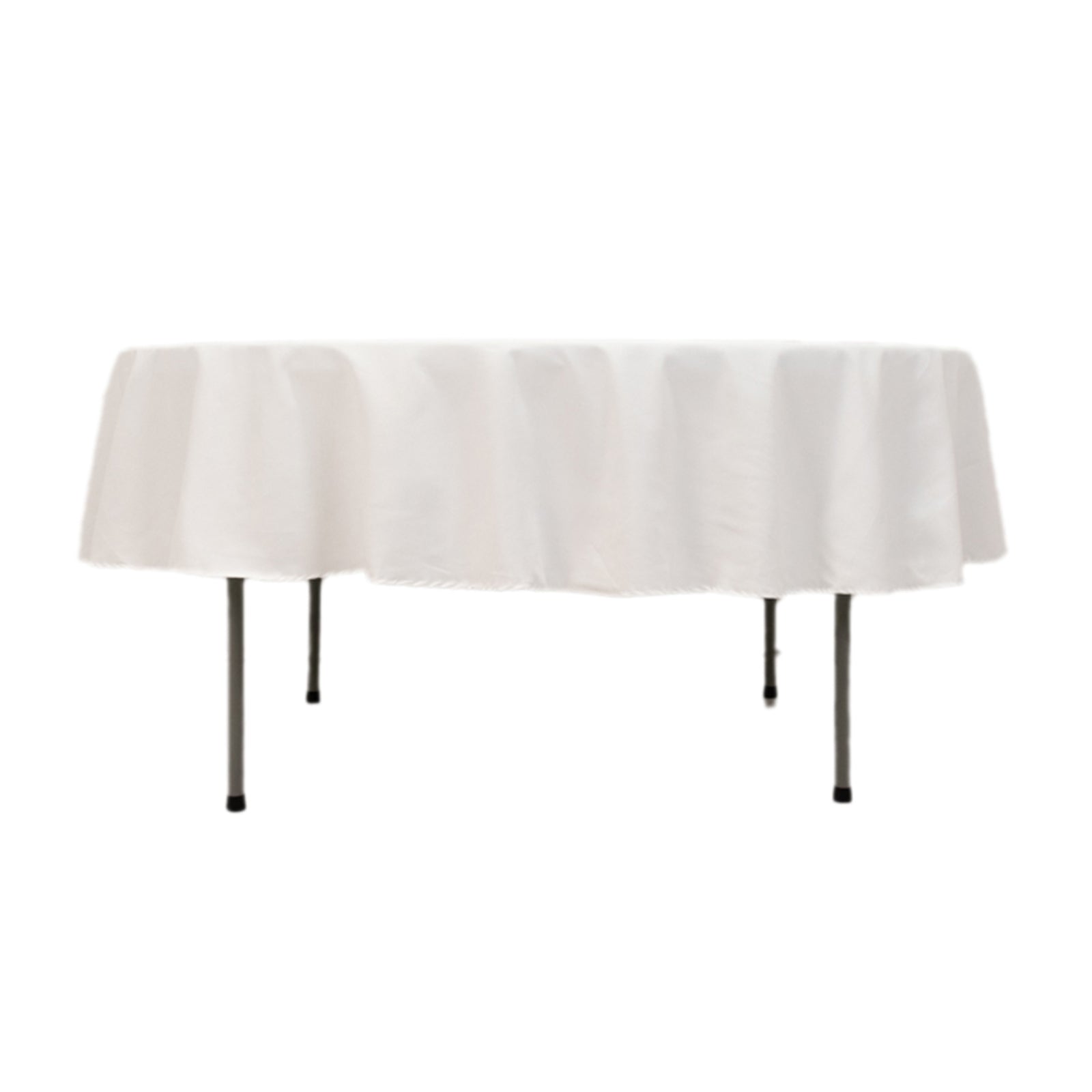 Cotton Blend 90 Round Tablecloth White - Wrinkle-Resistant Design for Versatile Settings