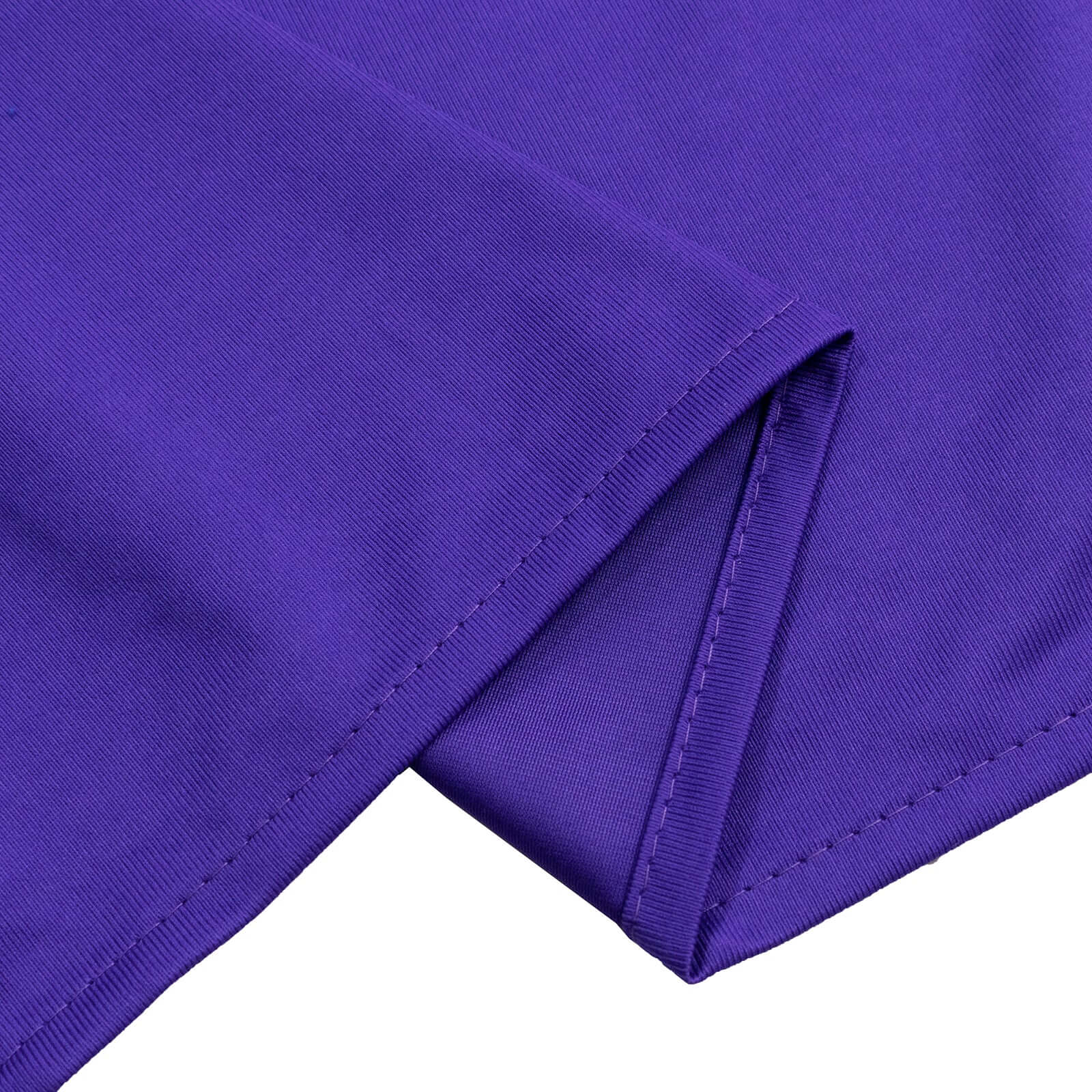 Purple Scuba Polyester Event Curtain Drapes, Durable Flame Resistant Backdrop Event Panel Wrinkle Free with Rod Pockets - 5ftx14ft