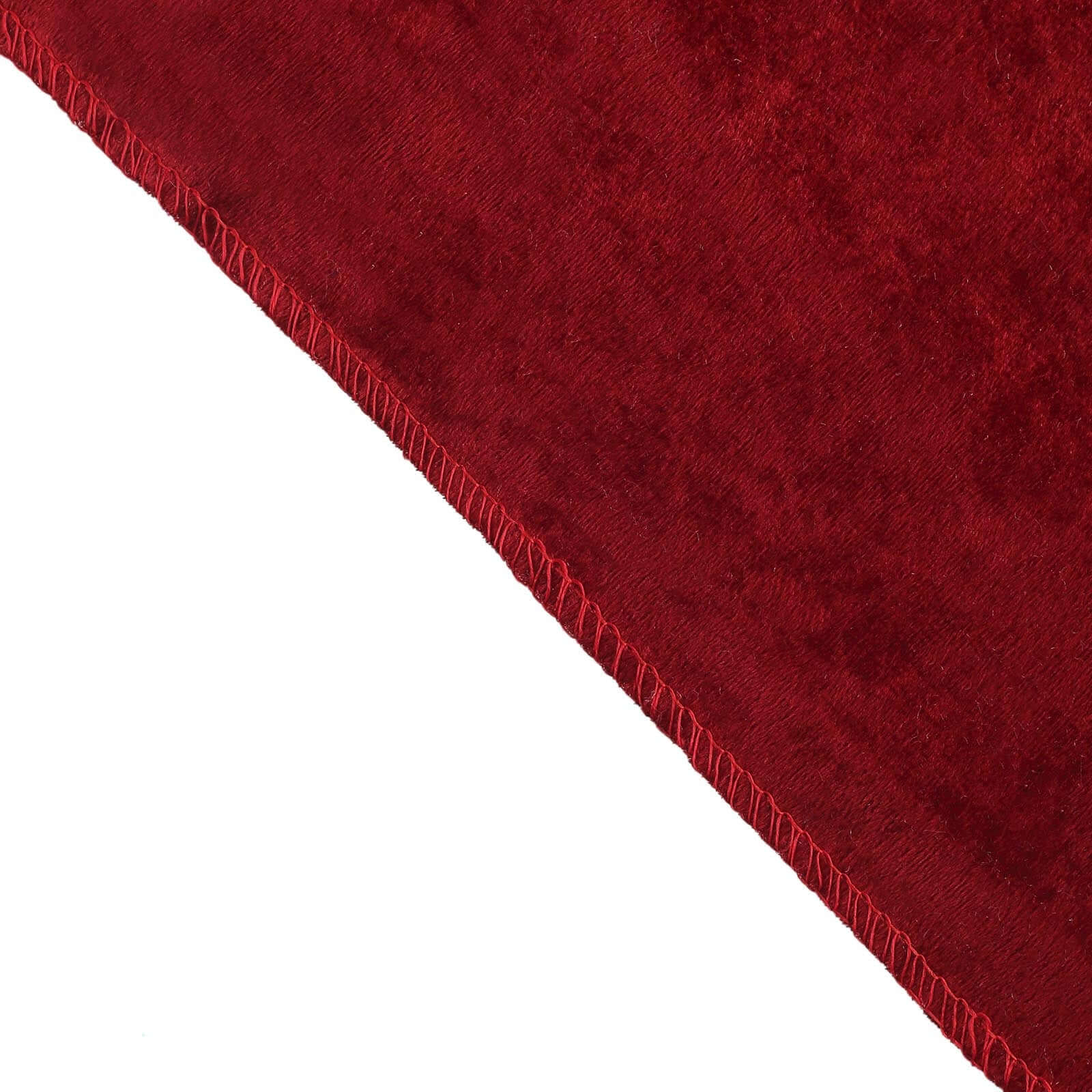 Premium Velvet 120 Round Tablecloth Burgundy - Reusable Soft & Seamless Table Cover