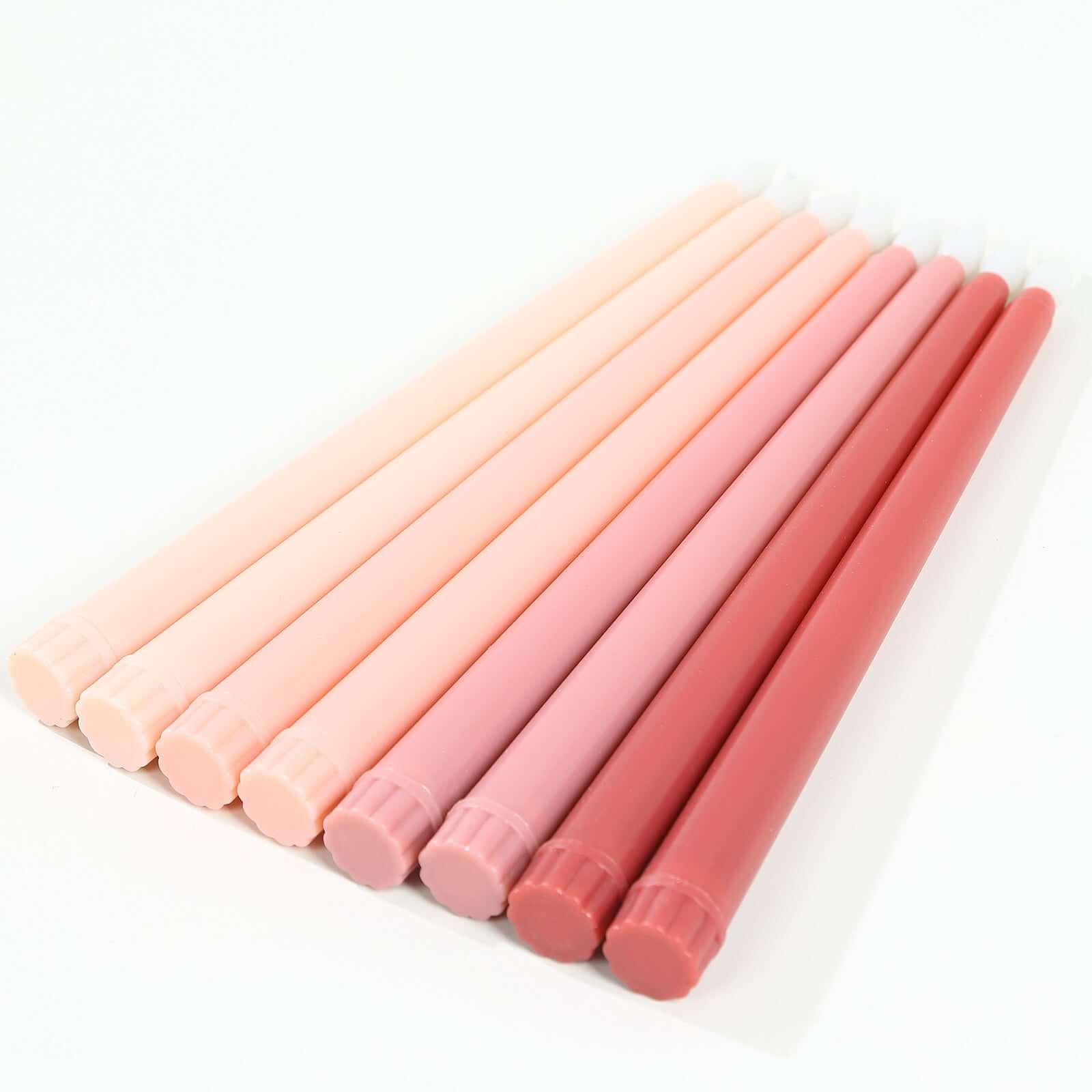 8-Pack LED Flickering Lighting Mixed Pink - Flameless Battery Operated Taper Candles 11