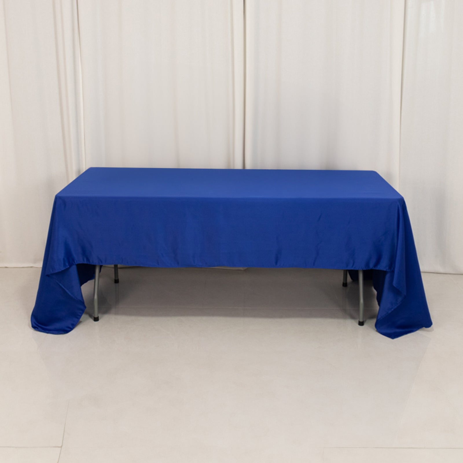 Lamour Satin 60x126 Rectangle Tablecloth Royal Blue - Soft & Silk-Like Table Cover