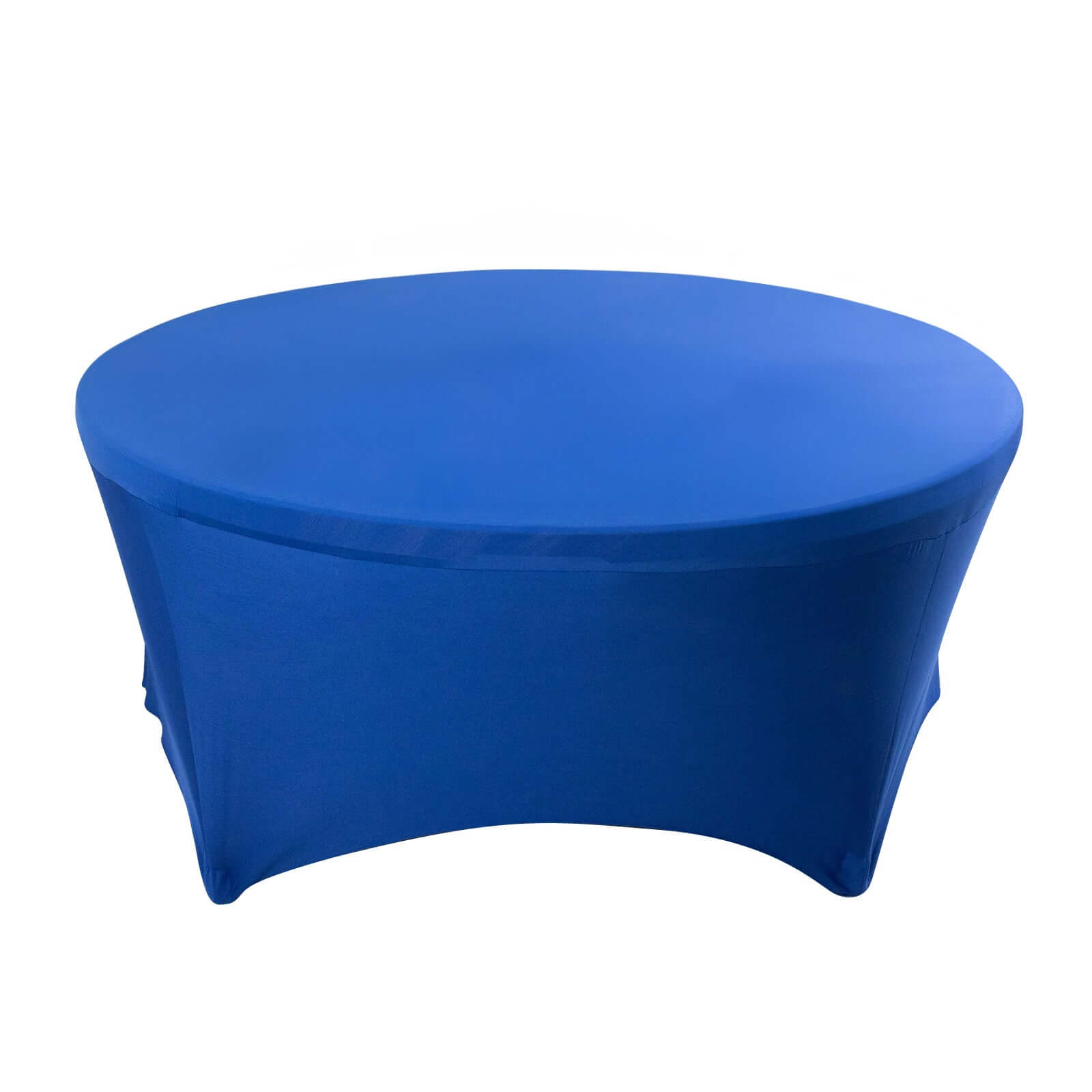 Stretch Spandex 6ft Round Tablecloth Royal Blue - Durable Form-Fitting Table Cover