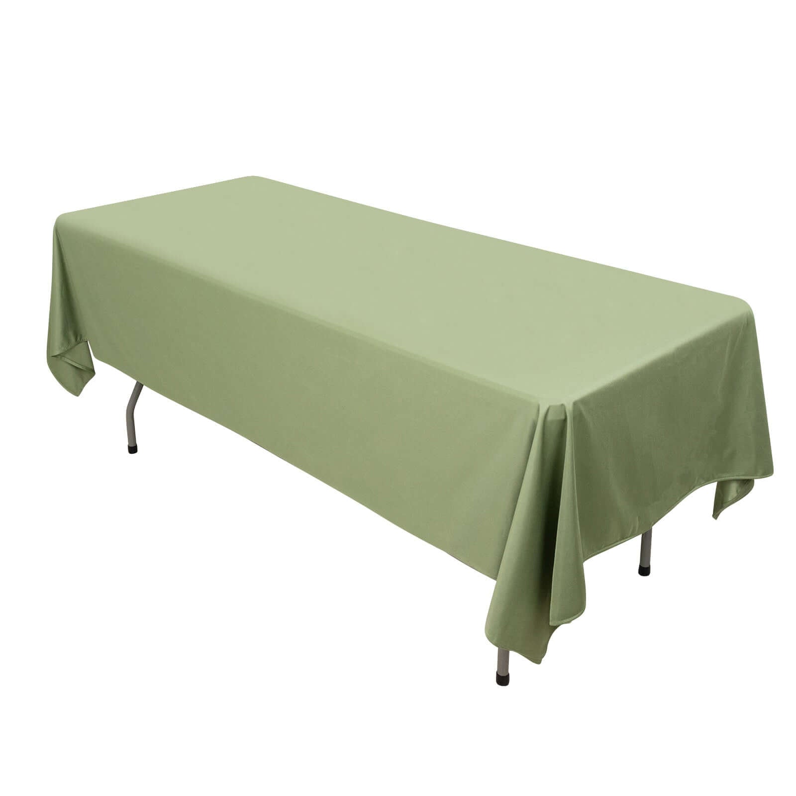 Premium Scuba Rectangular 60x102 Tablecloth Dusty Sage Green - Wrinkle Free & Stain Resistant Table Cover