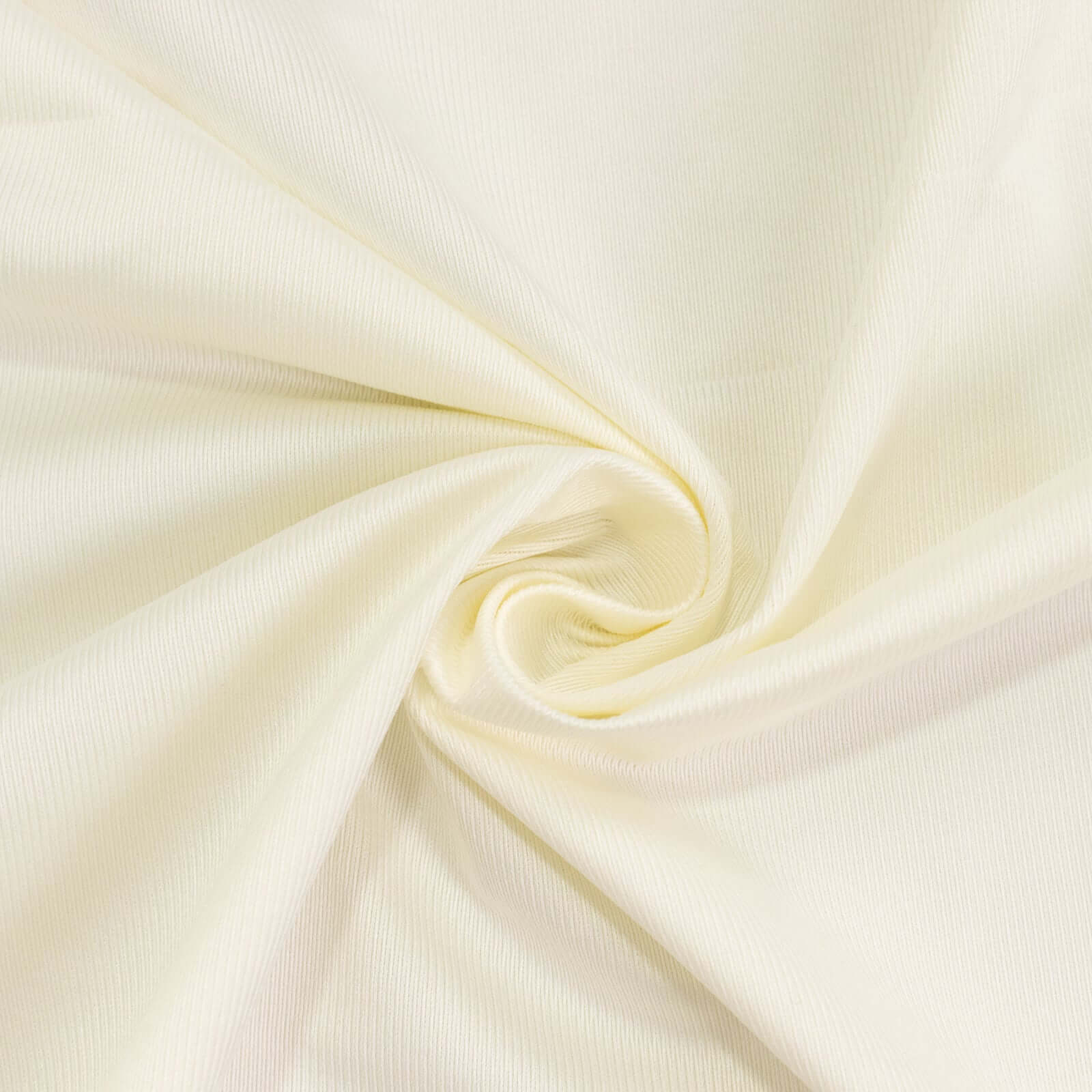 Ivory Scuba Polyester Event Curtain Drapes, Durable Flame Resistant Backdrop Event Panel Wrinkle Free with Rod Pockets - 5ftx14ft