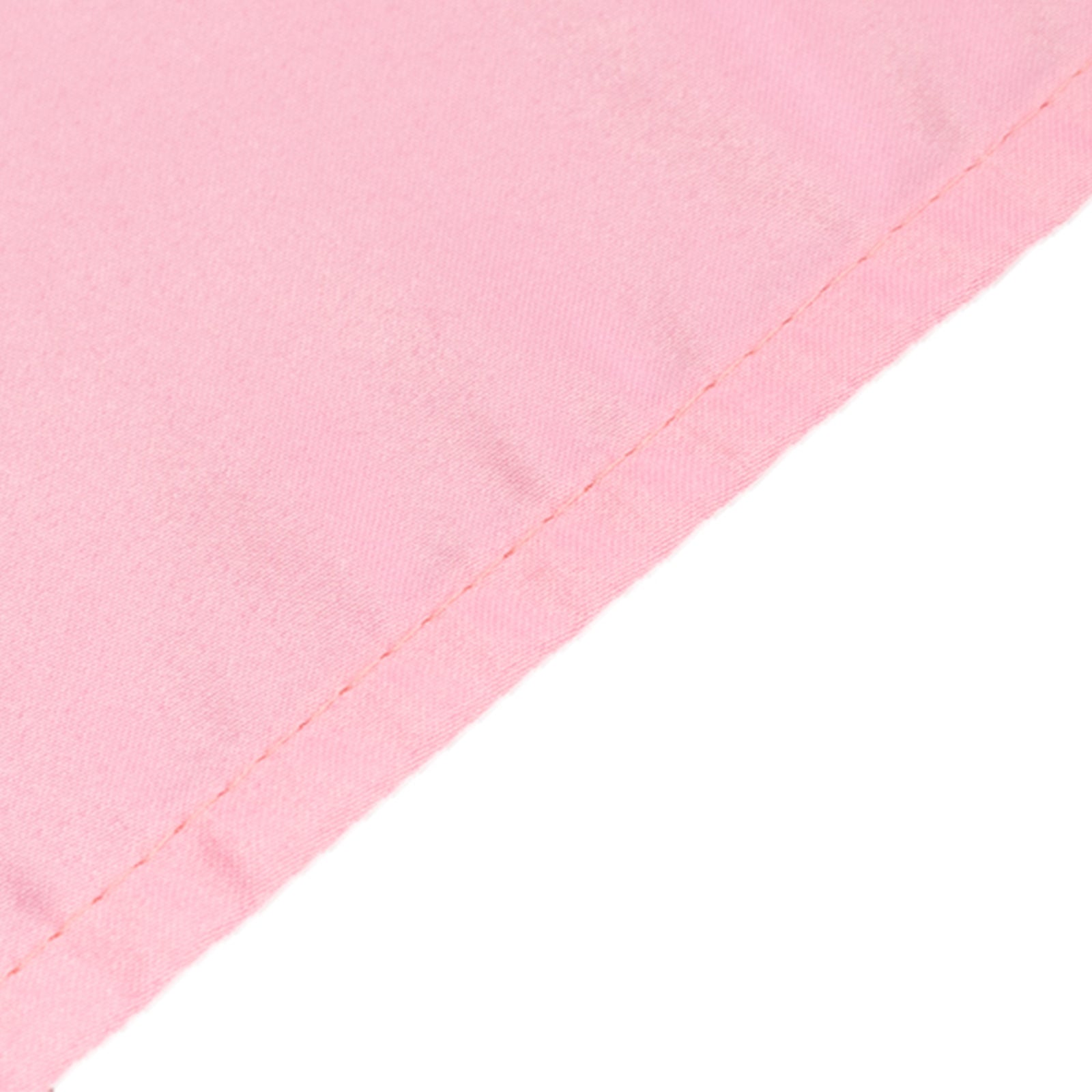 Lamour Satin 60x102 Rectangle Tablecloth Pink - Durable & Silky Soft Feel Table Cover
