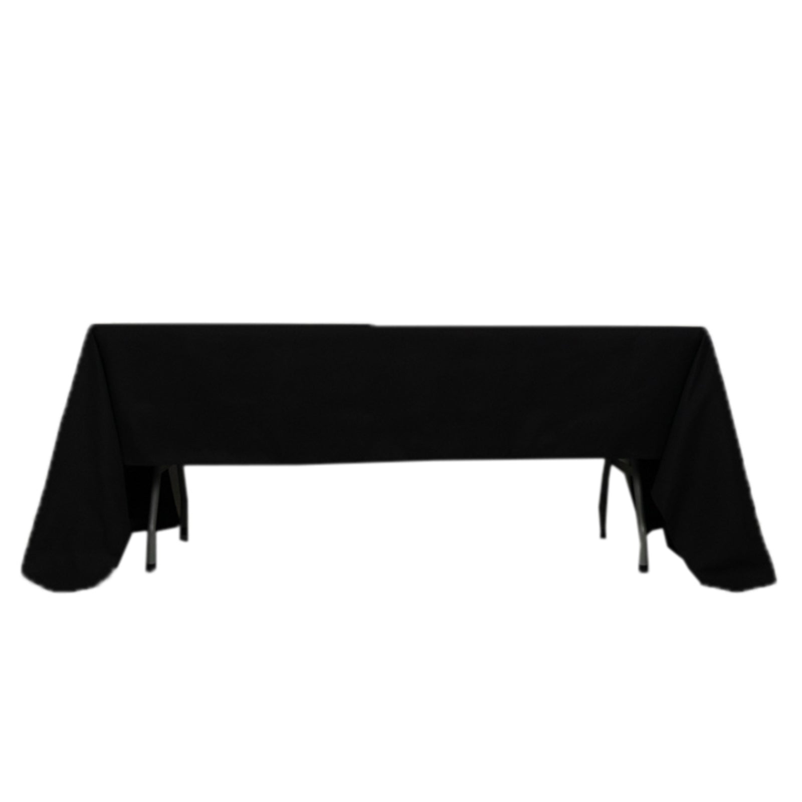 Fire Retardant Premium Polyester 60x126 Rectangular Tablecloth Black - High-Performance Table Cover